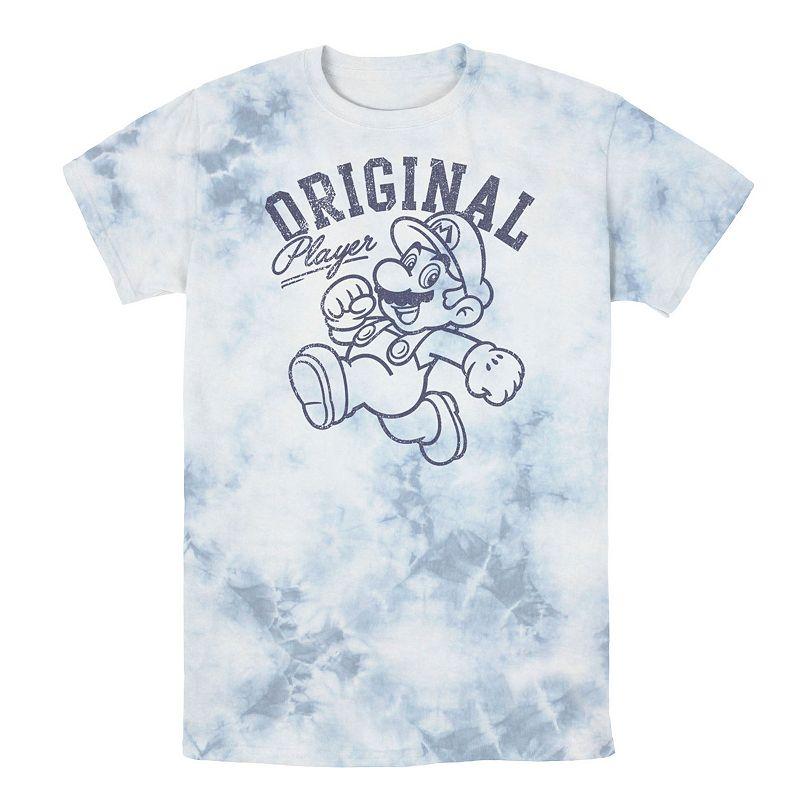 Men's Nintendo Original Player Tee, Size: Large, White Blue Product Image