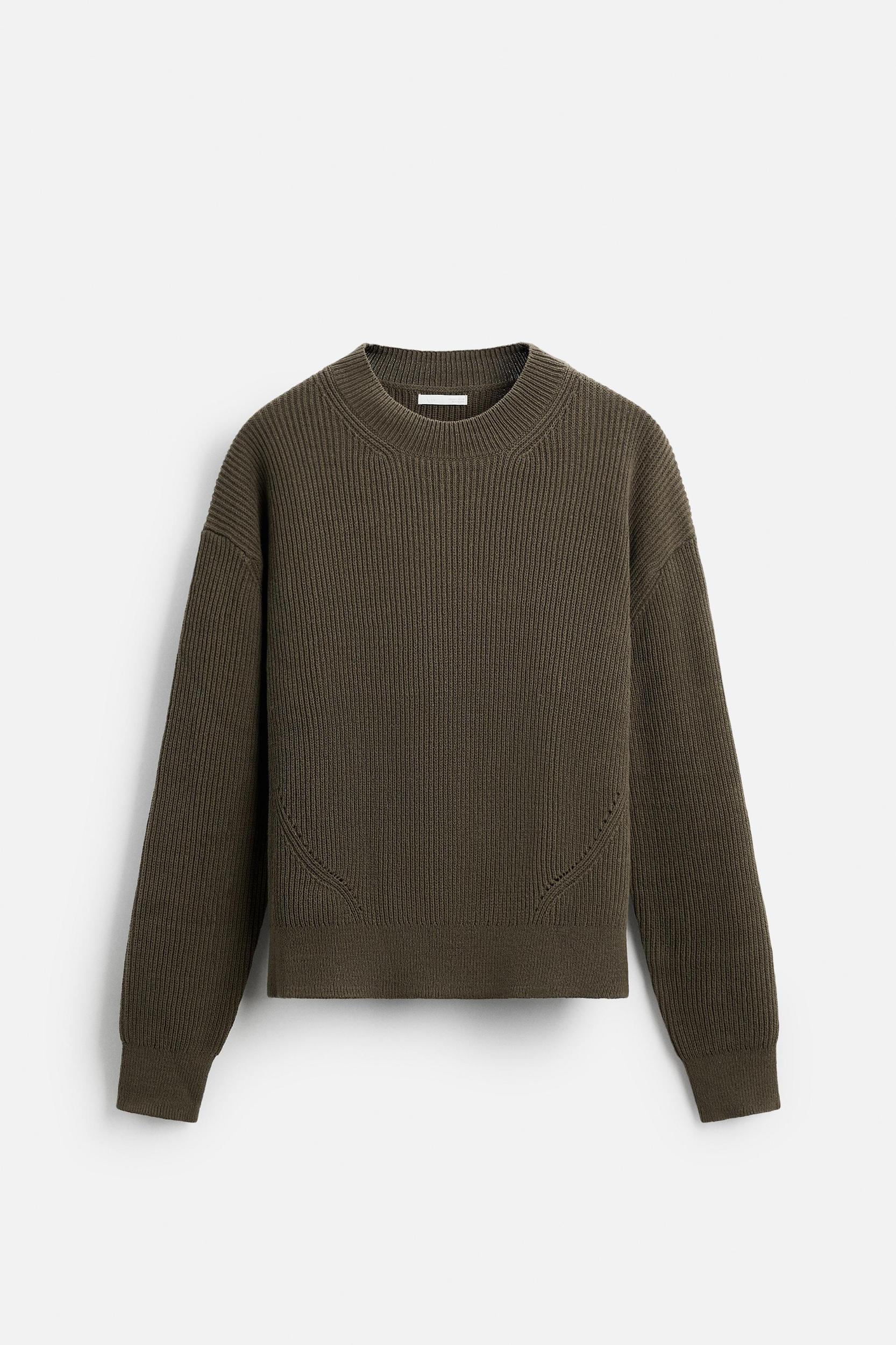 RELAXED FIT COTTON BLEND SWEATER Product Image