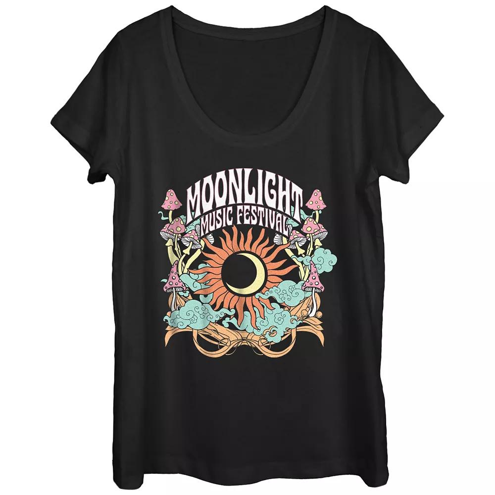 Juniors' Moonlight Music Festival Scoop Neck Graphic Tee, Women's,  Product Image
