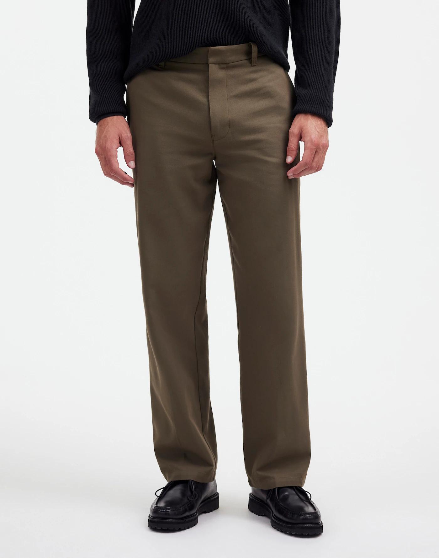 Cotton-Wool Blend Trousers Product Image