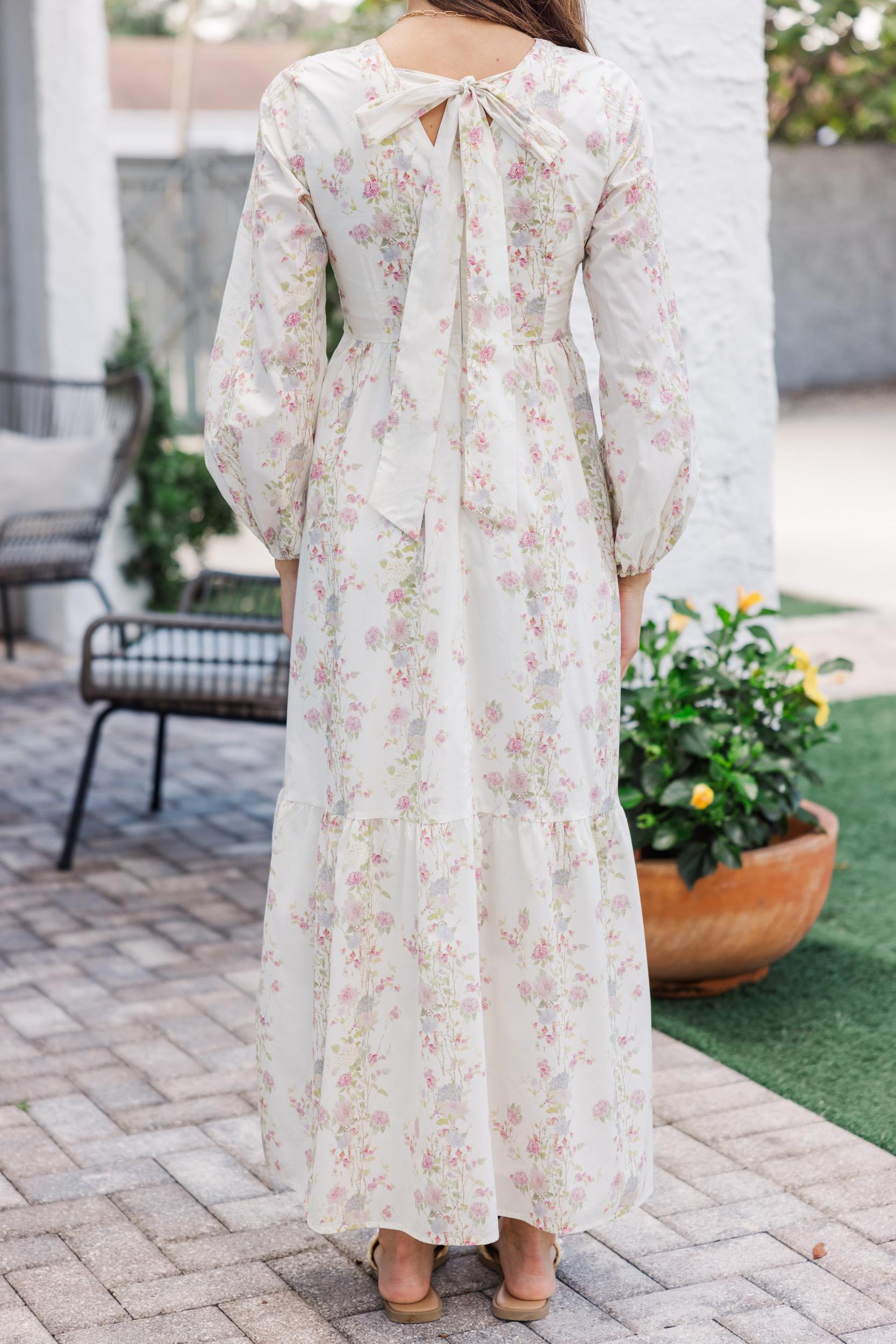 The Inspiration Cream Floral Maxi Dress Female Product Image