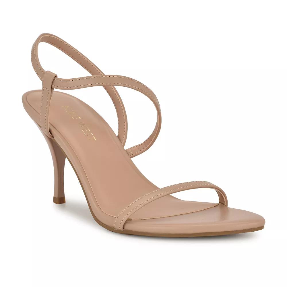 Nine West Cakely Women's Slip-On Almond Toe Heeled Dress Sandals, Size: 12, Light Natural Product Image