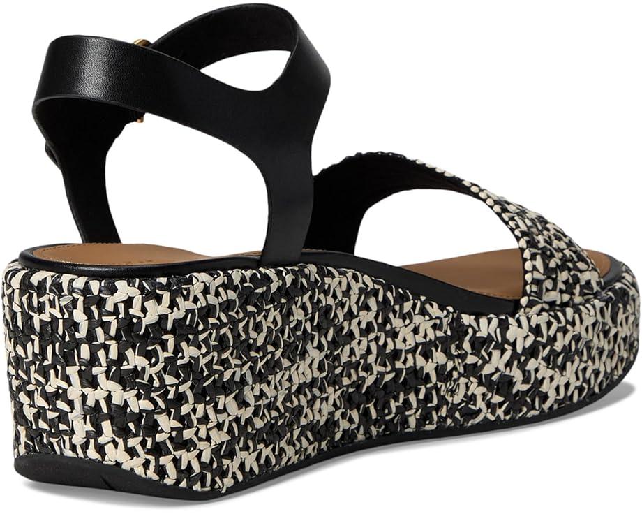 F-Mode Espadrille Leather Flatform A/Strap Sandals Product Image