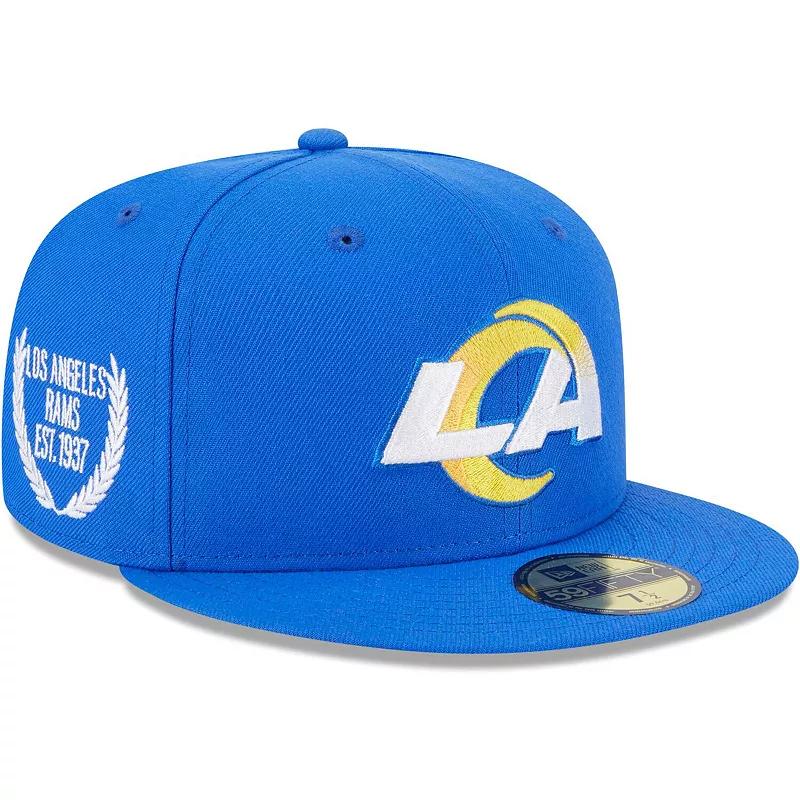 Men's New Era Royal Los Angeles Rams Camo Undervisor 59FIFTY Fitted Hat,  Product Image