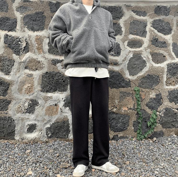 RT No. 3348 HALF ZIP-UP FLEECE HOODIE Product Image