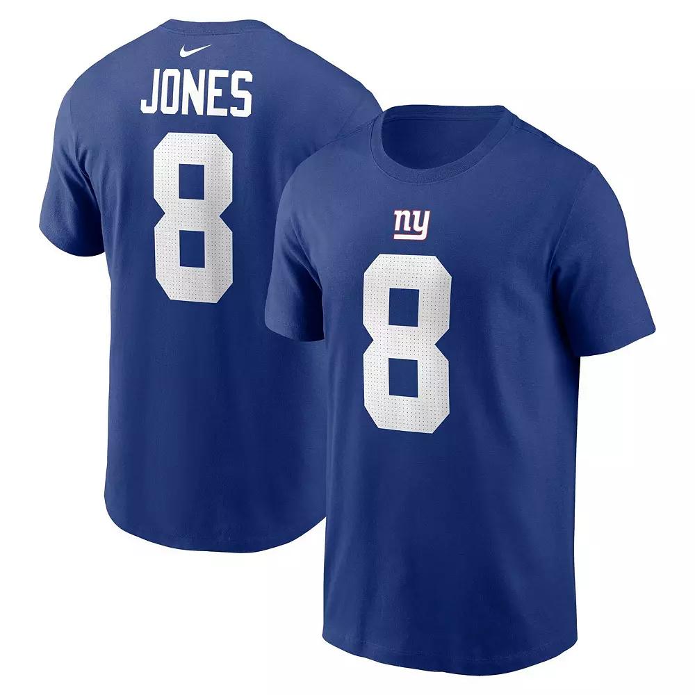 Men's Nike Daniel Jones Royal New York Giants Player Name & Number T-Shirt, Size: 2XL, Blue Product Image