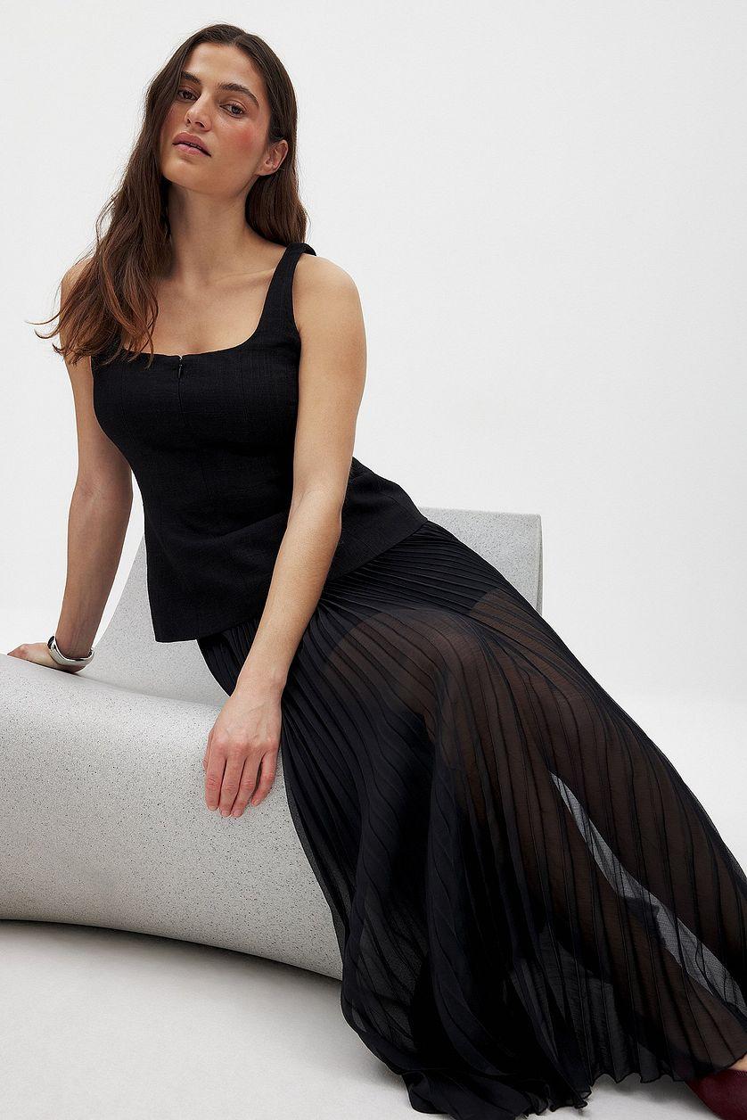 Midi Skirt With Pleats Product Image