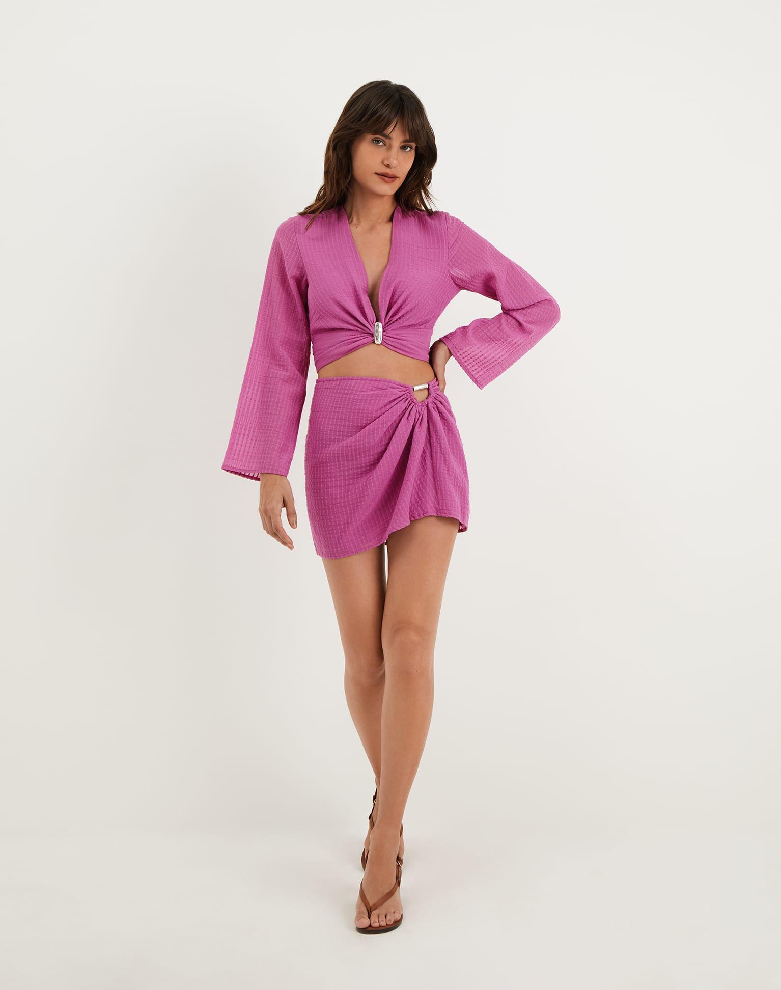 Aurora Mini Skirt - French Rose Product Image