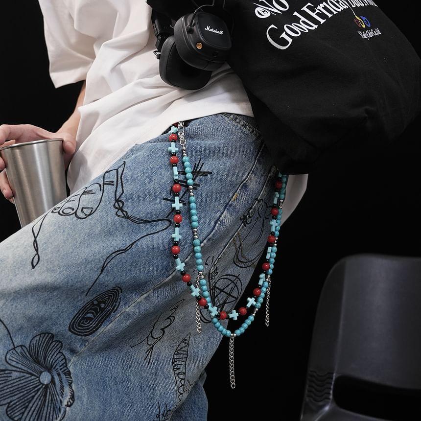 Gemstone Beaded Waist Chain Belt Product Image