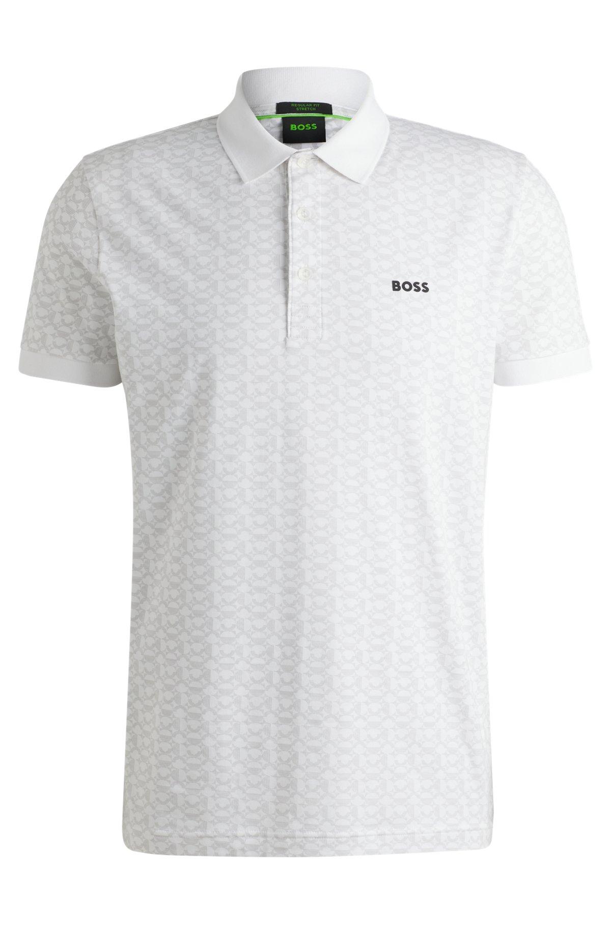 Paddy polo shirt in stretch cotton with printed pattern Product Image