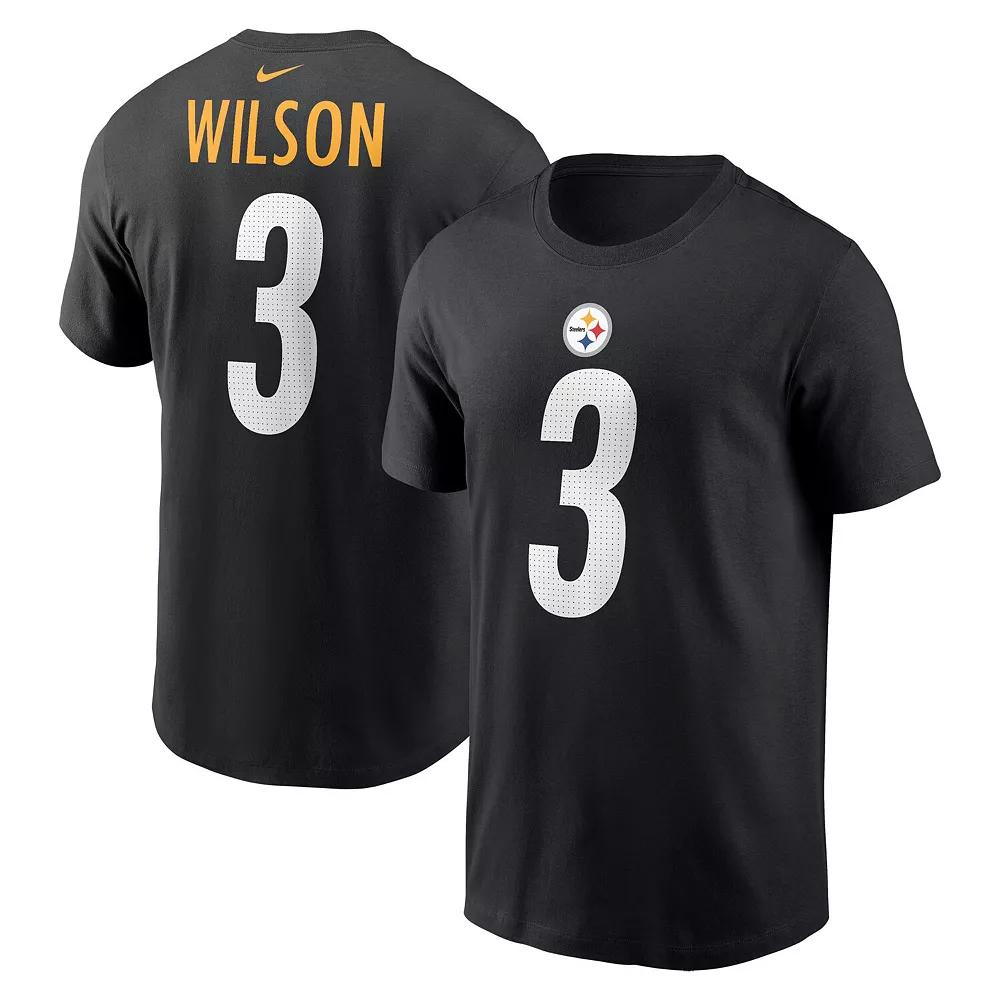 Men's Nike Russell Wilson Black Pittsburgh Steelers  Name & Number T-Shirt, Size: Small Product Image