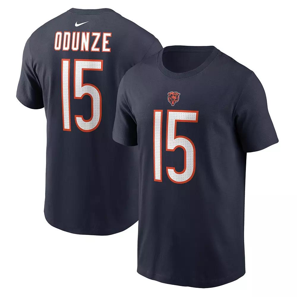 Men's Nike Rome Odunze Navy Chicago Bears 2024 NFL Draft First Round Pick Name & Number T-Shirt,  Product Image