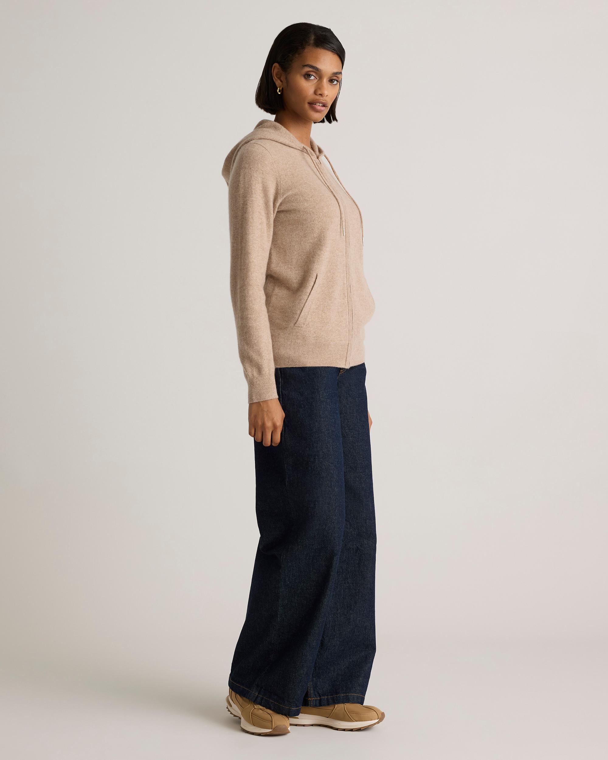 Quince | Women's Mongolian Cashmere Full-Zip Hoodie Jacket Size XS Product Image