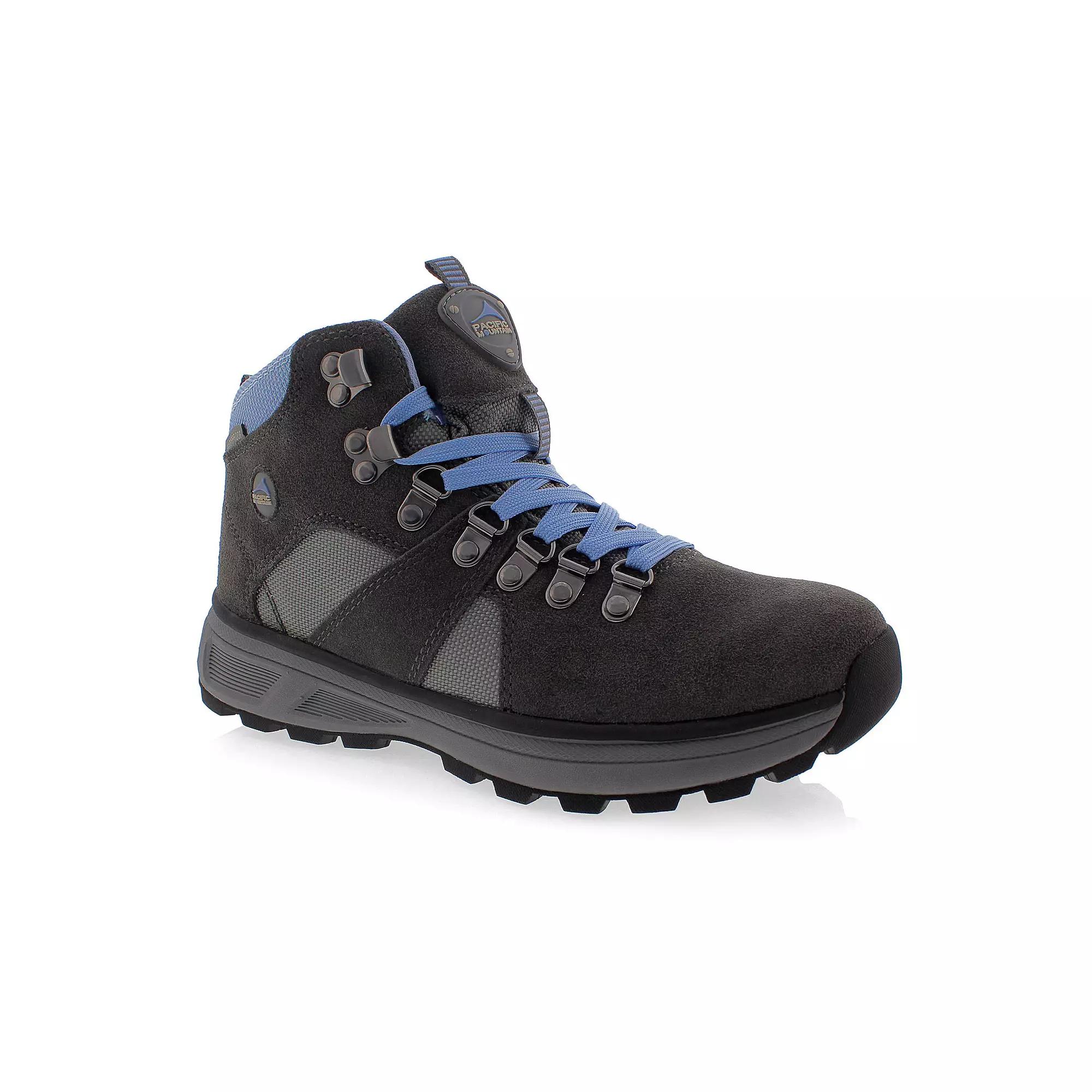 Pacific Mountain Sierra Mid Womens Waterproof Hiking Boots Grey Kentucky Blue Product Image