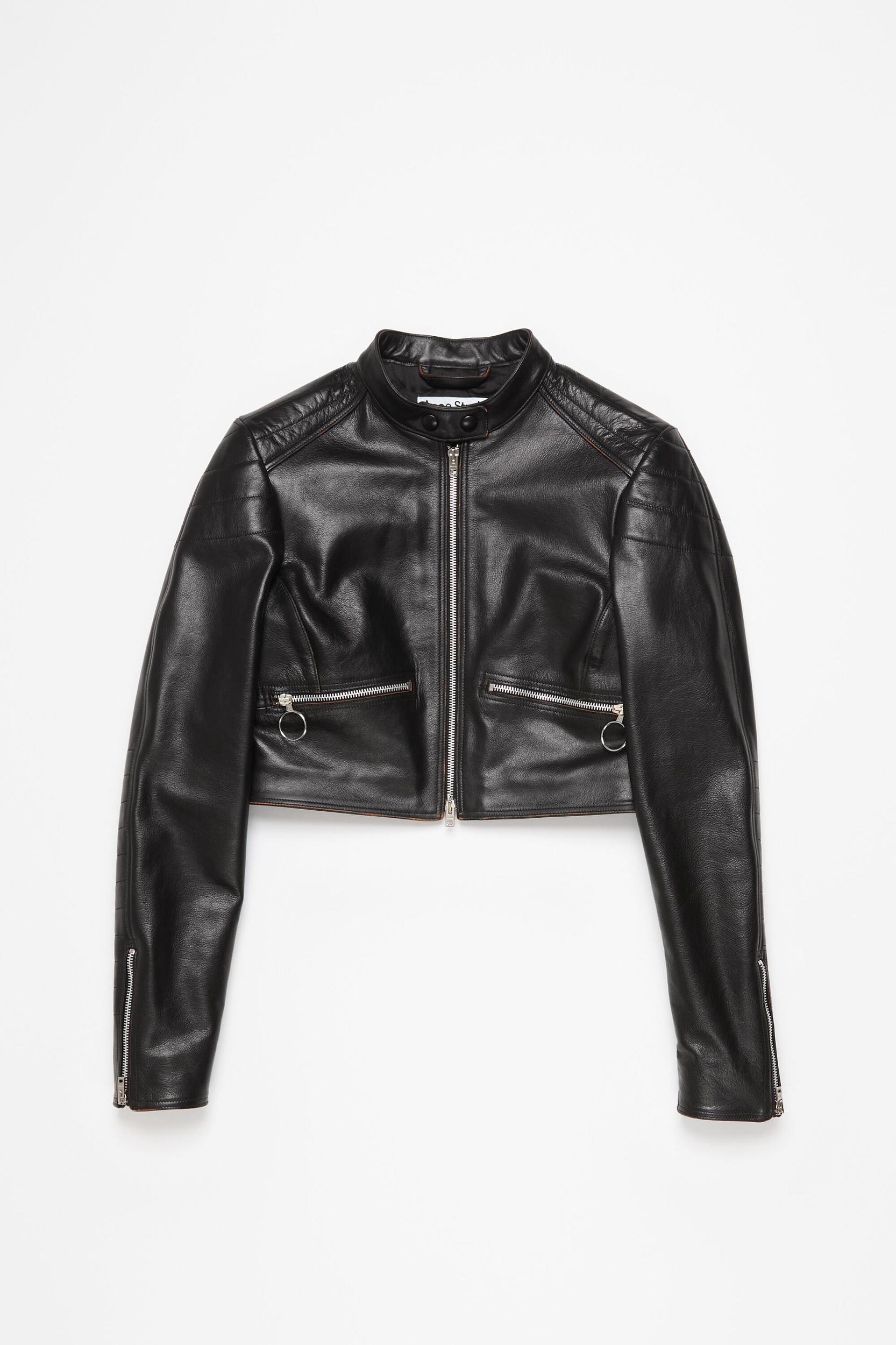Leather biker jacket Product Image
