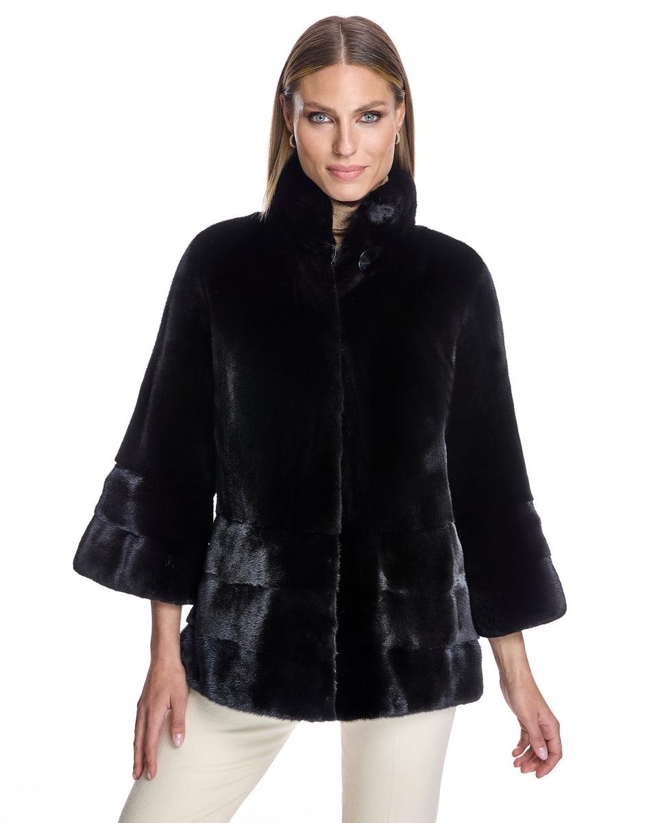 Mink Jacket with Horizontal Hem Product Image