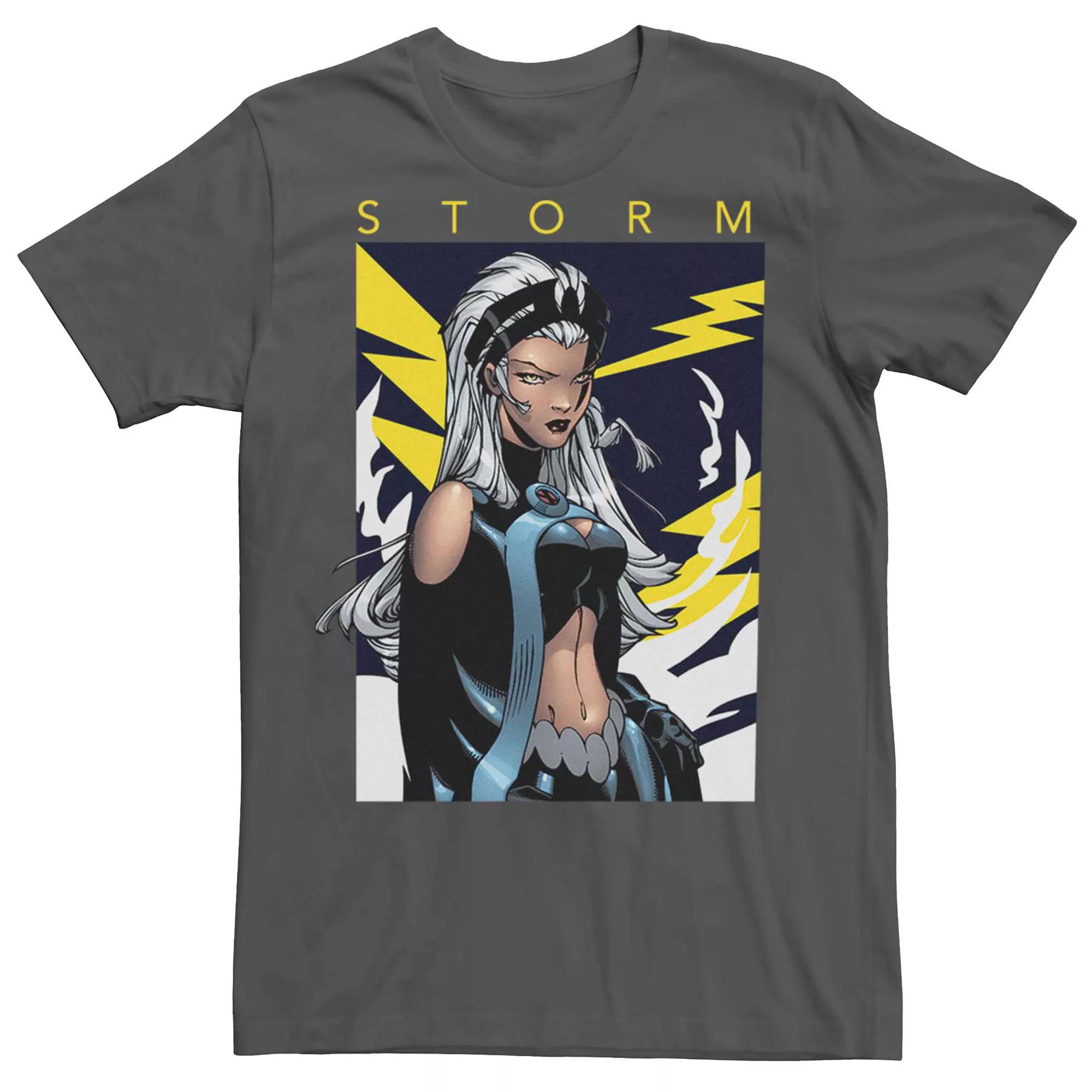 Men's Marvel Storm Lightning Bolt Tee, Size: XL, Grey Product Image