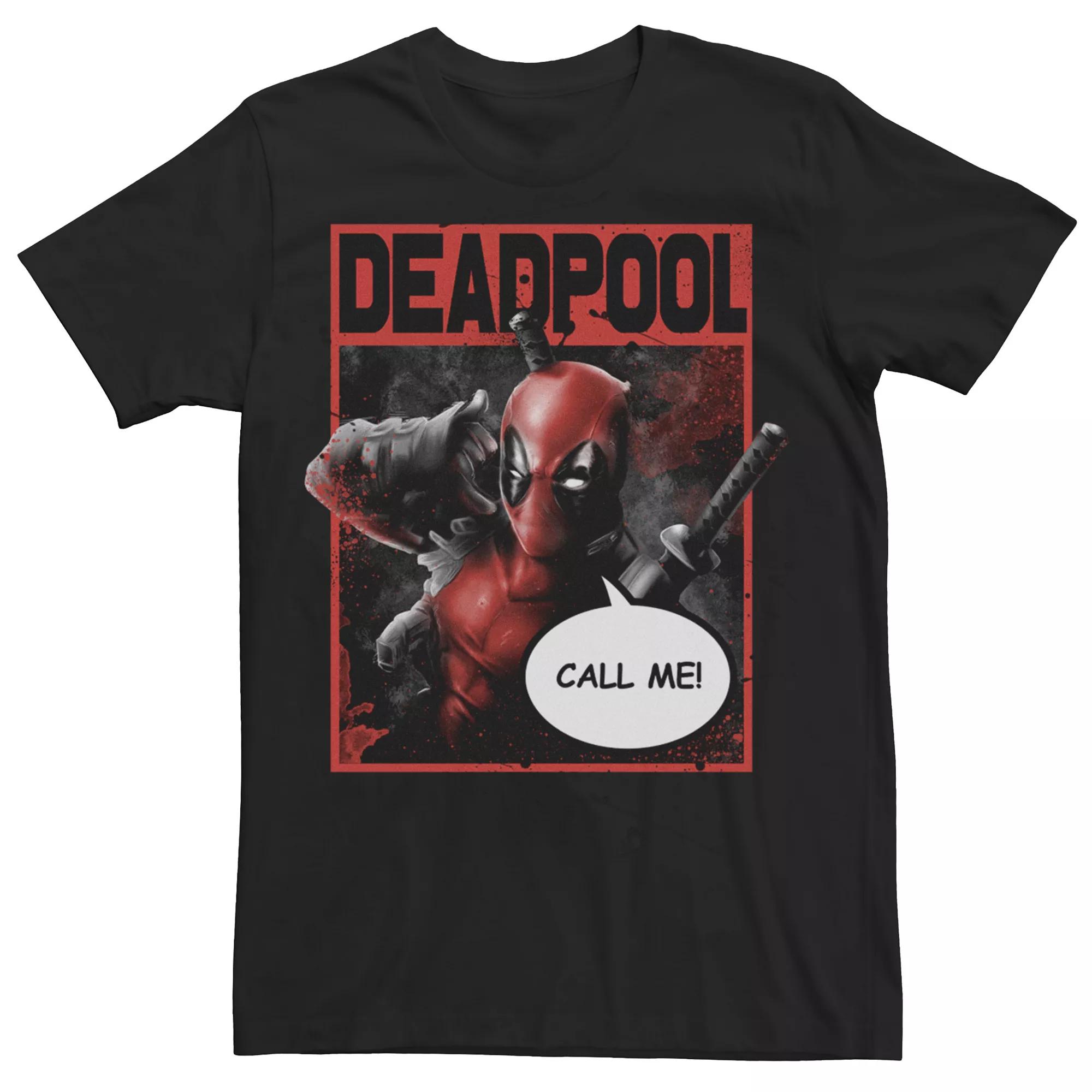 Men's Marvel Deadpool Call Me Graphic Tee,  Product Image