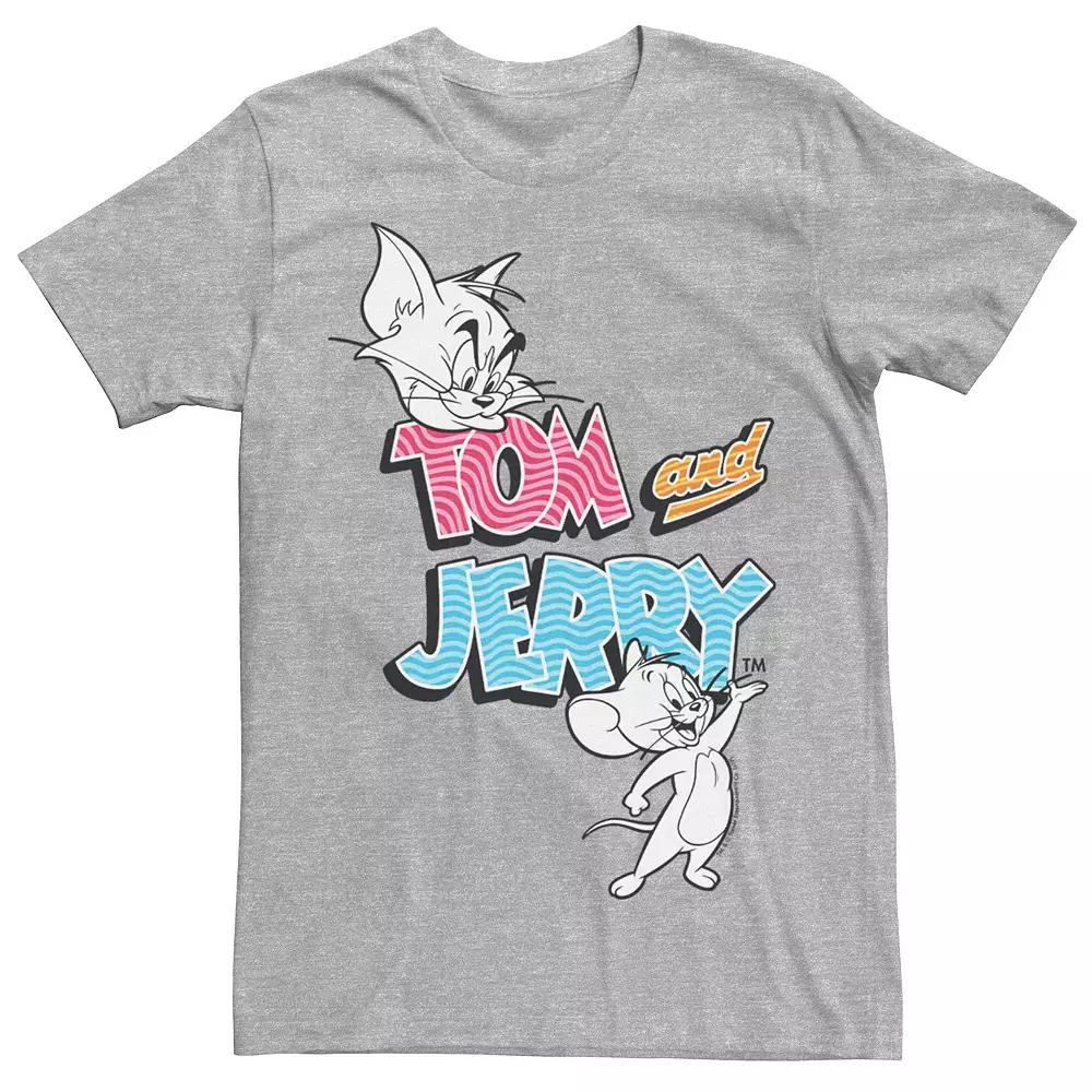 Men's Tom And Jerry Colorful Logo Sketch Tee,  Product Image