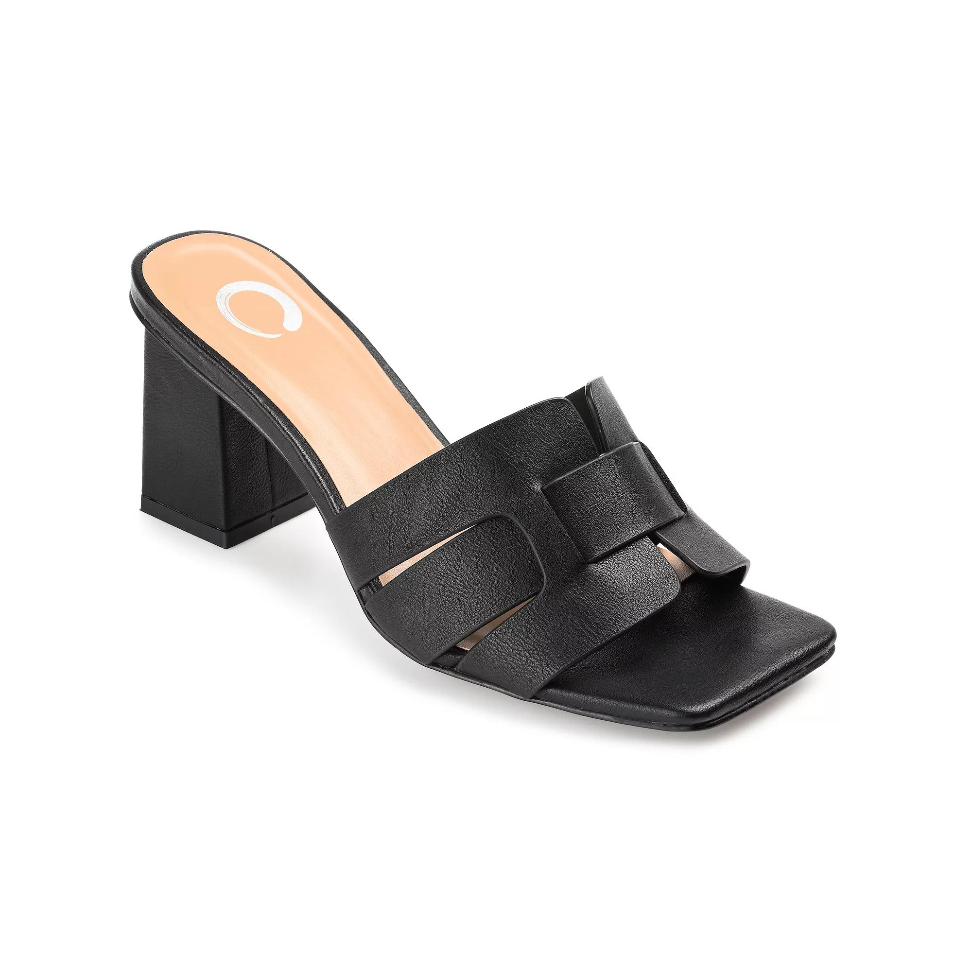 Journee Renatta Women's Tru Comfort Foam™ Block Heel Sandals, Size: 12, Black Product Image