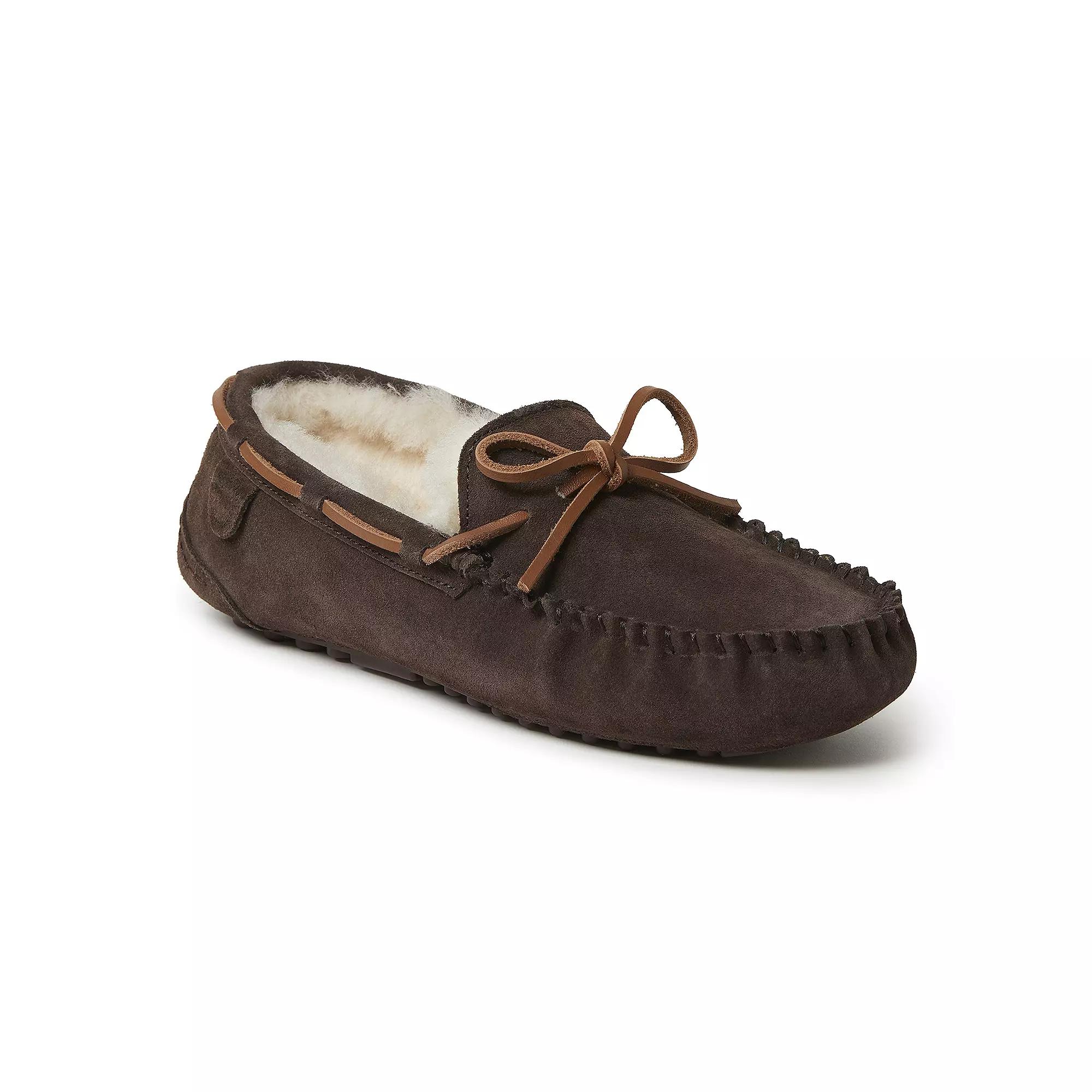 Fireside By Dearfoams Victor Shearling Men's Moccasin Slippers,  Product Image