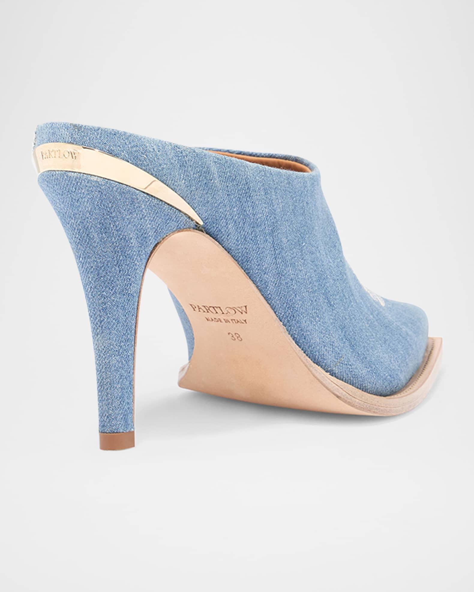 Lainy Denim Western Mule Pumps Product Image
