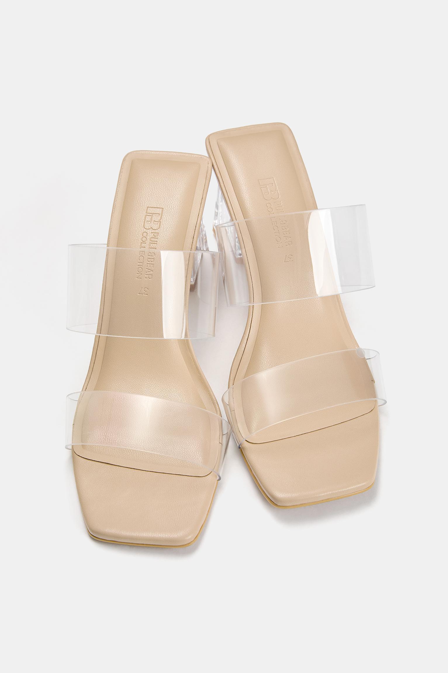Vinyl heeled sandals Product Image