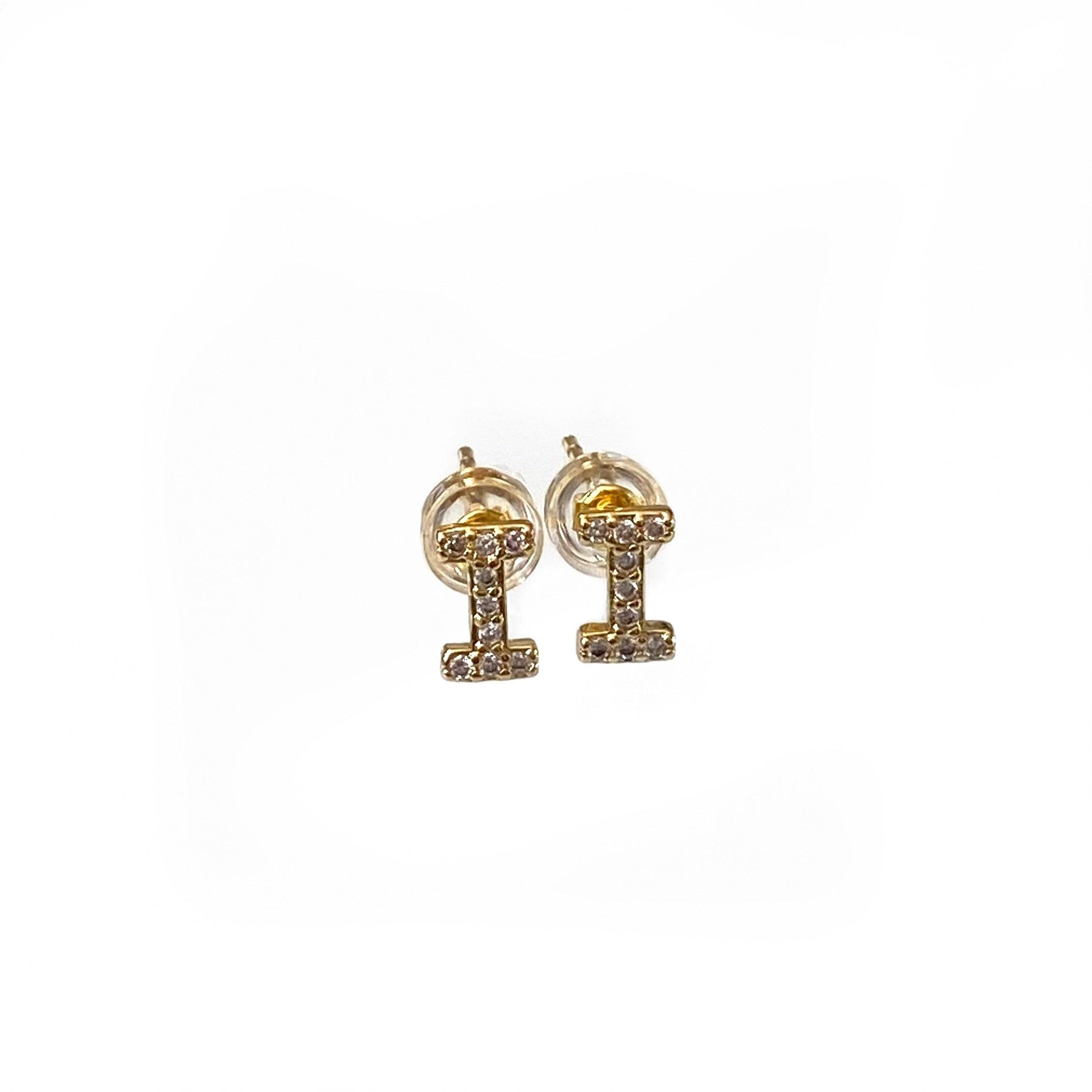 Gold Initial Studs Product Image