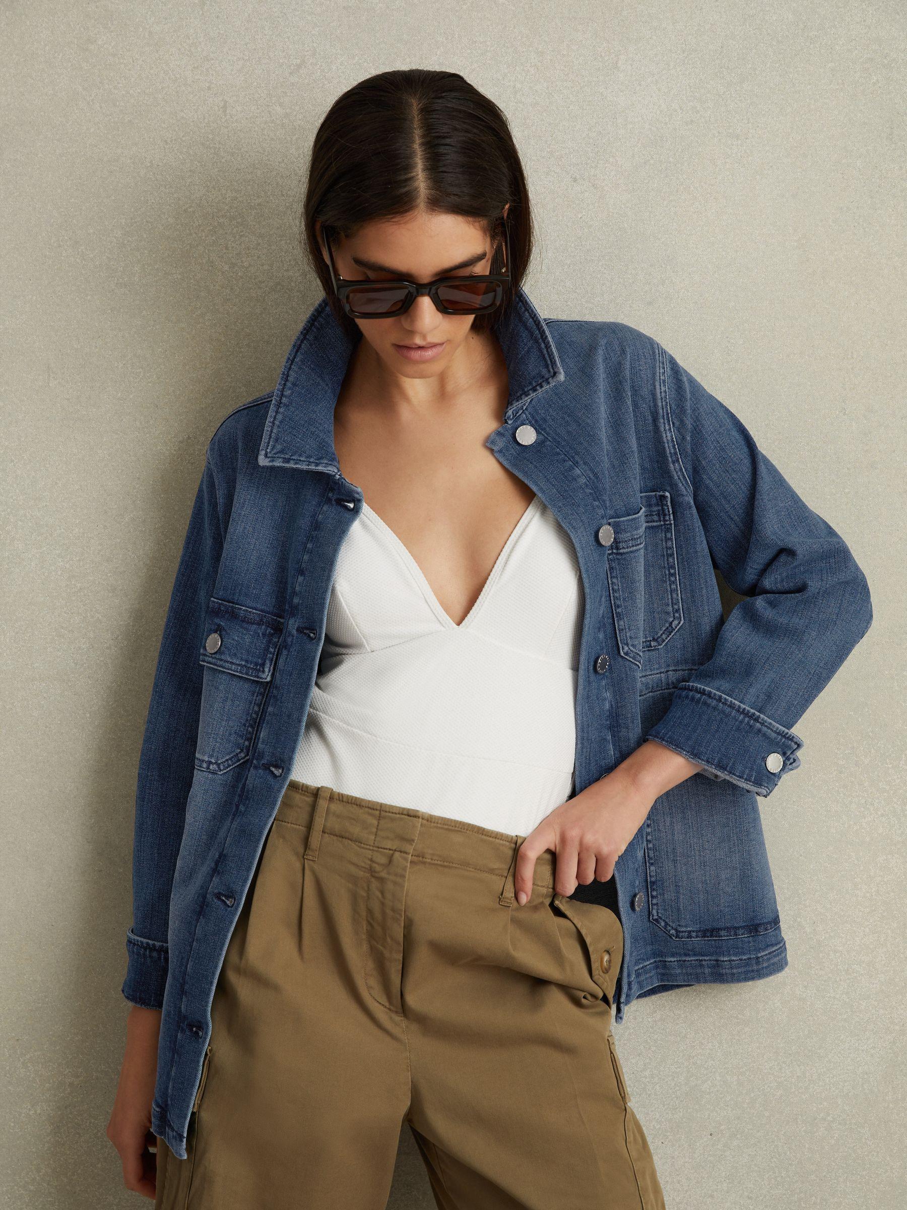 Denim Overshirt in Mid Blue Product Image