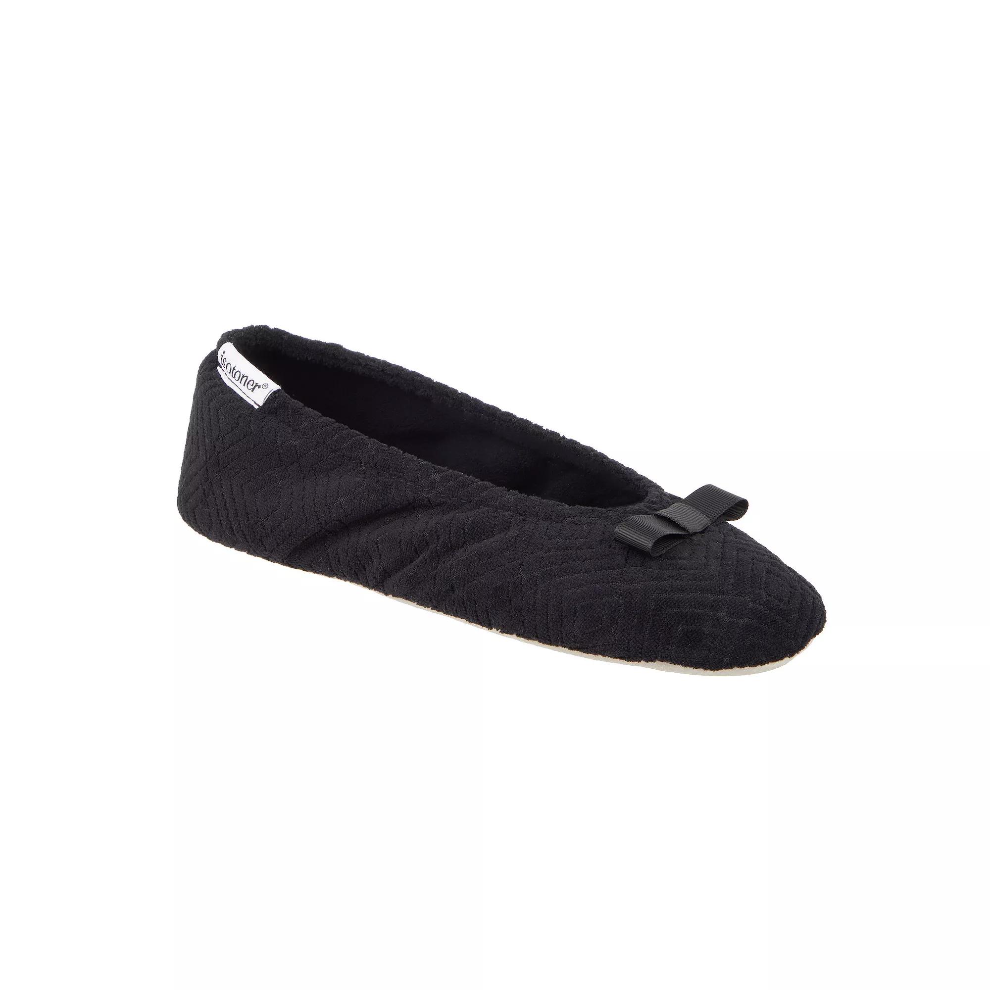 Women's isotoner Gemma Micro Terrycloth Ballerina Slippers,  Product Image