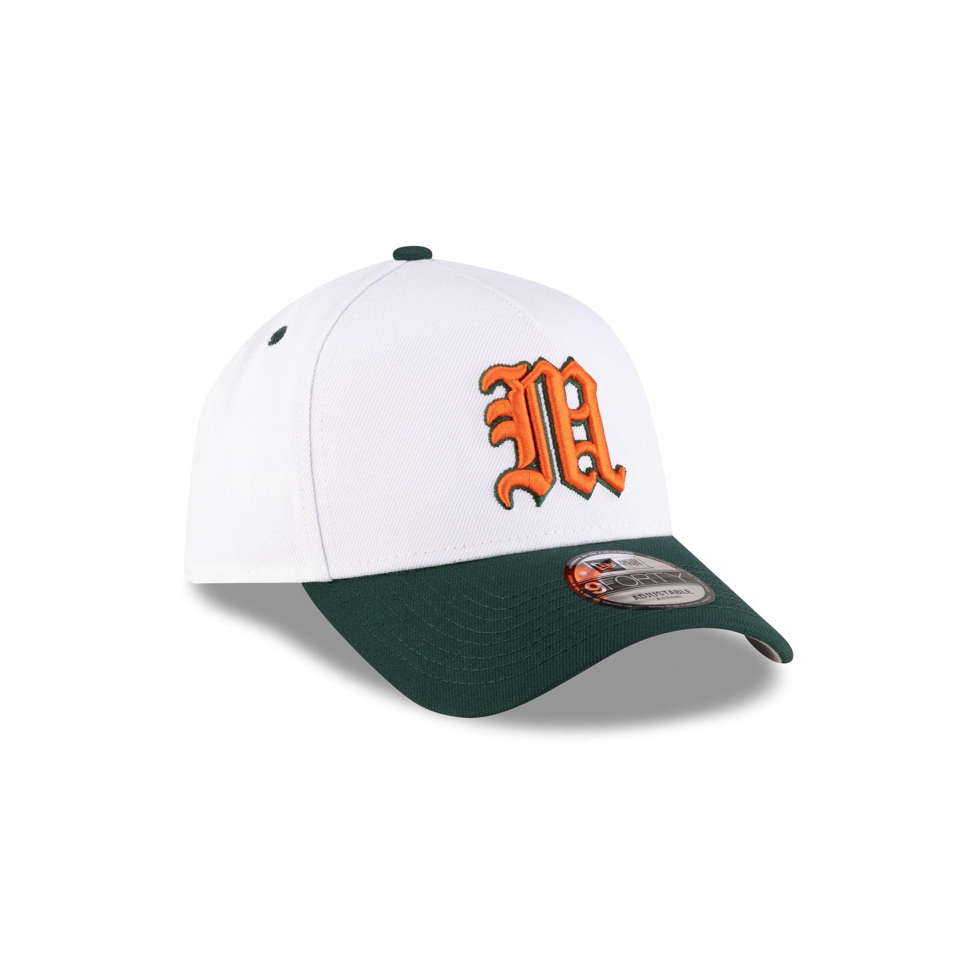 New Era x adidas Miami Hurricanes White 9FORTY A-Frame Snapback Hat Male Product Image