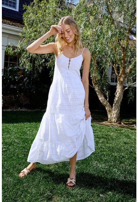 Eyelet Tiered Maxi Dress Product Image