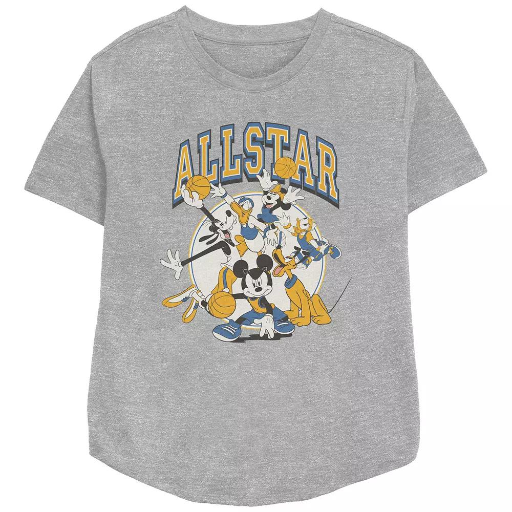 Disney's Mickey Mouse And Friends Allstar Women's Relaxed Fit Graphic Tee,  Product Image
