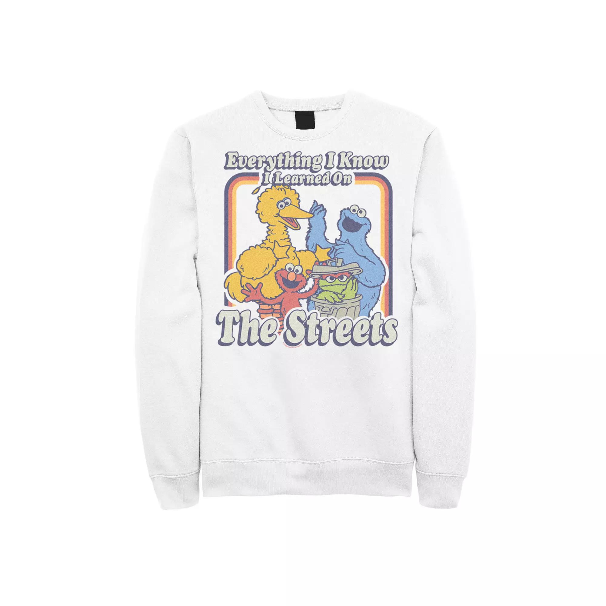 Men's Sesame Street Everything I Know Sweatshirt,  Product Image