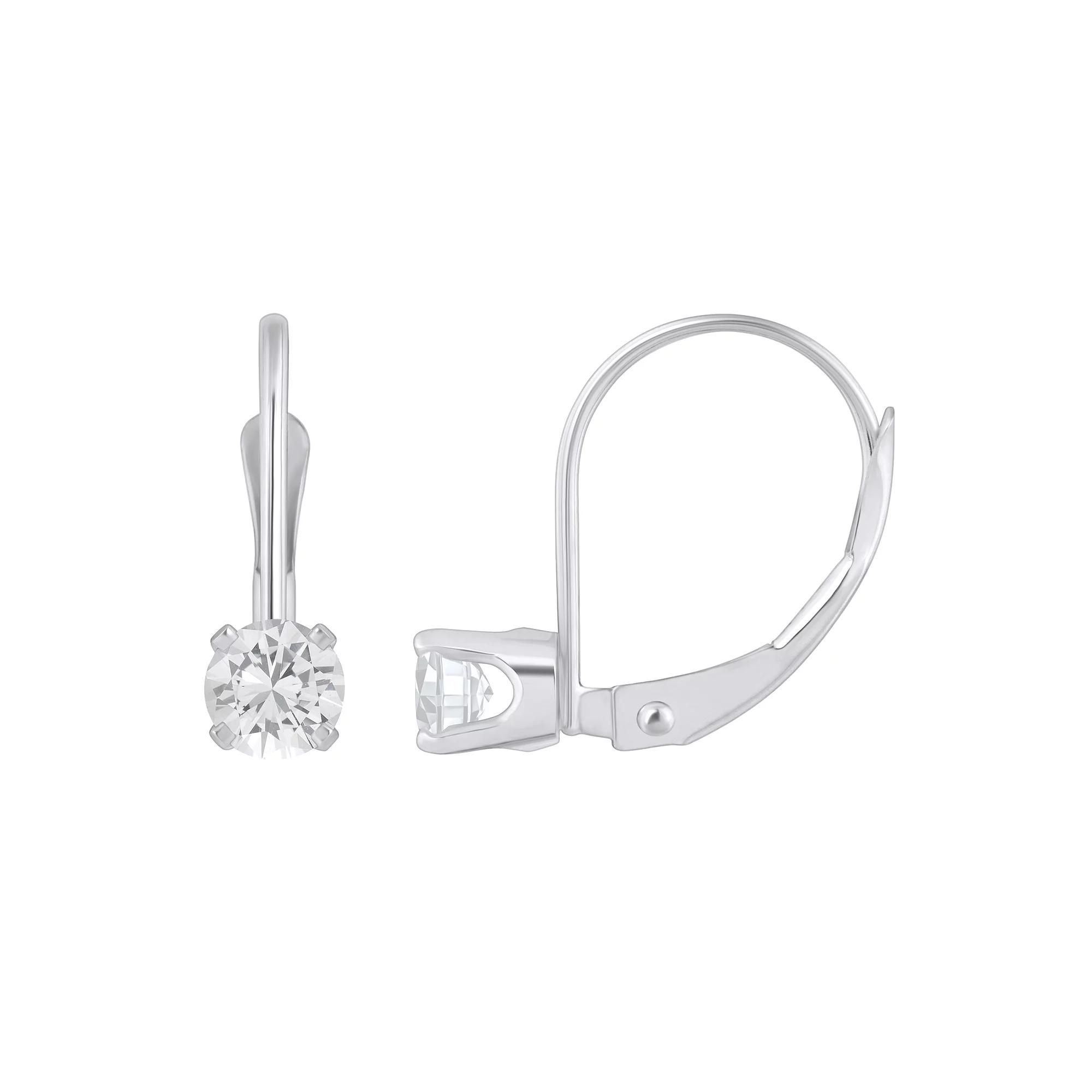 Celebration Gems 14k White Gold Gemstone Drop Earrings, Women's, Moonstone Product Image