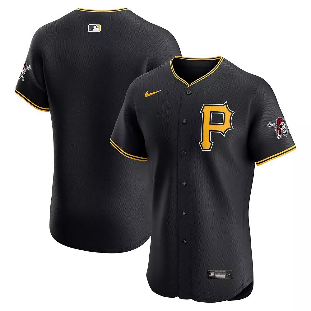 Men's Nike Black Pittsburgh Pirates Alternate Vapor Premier Elite Patch Jersey,  Product Image