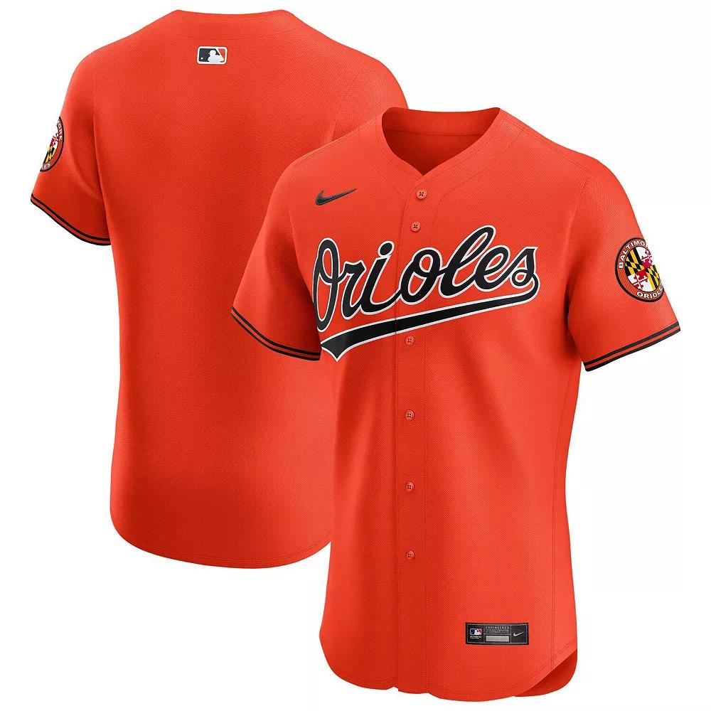Men's Nike Orange Baltimore Orioles Alternate Vapor Premier Elite Patch Jersey,  Product Image