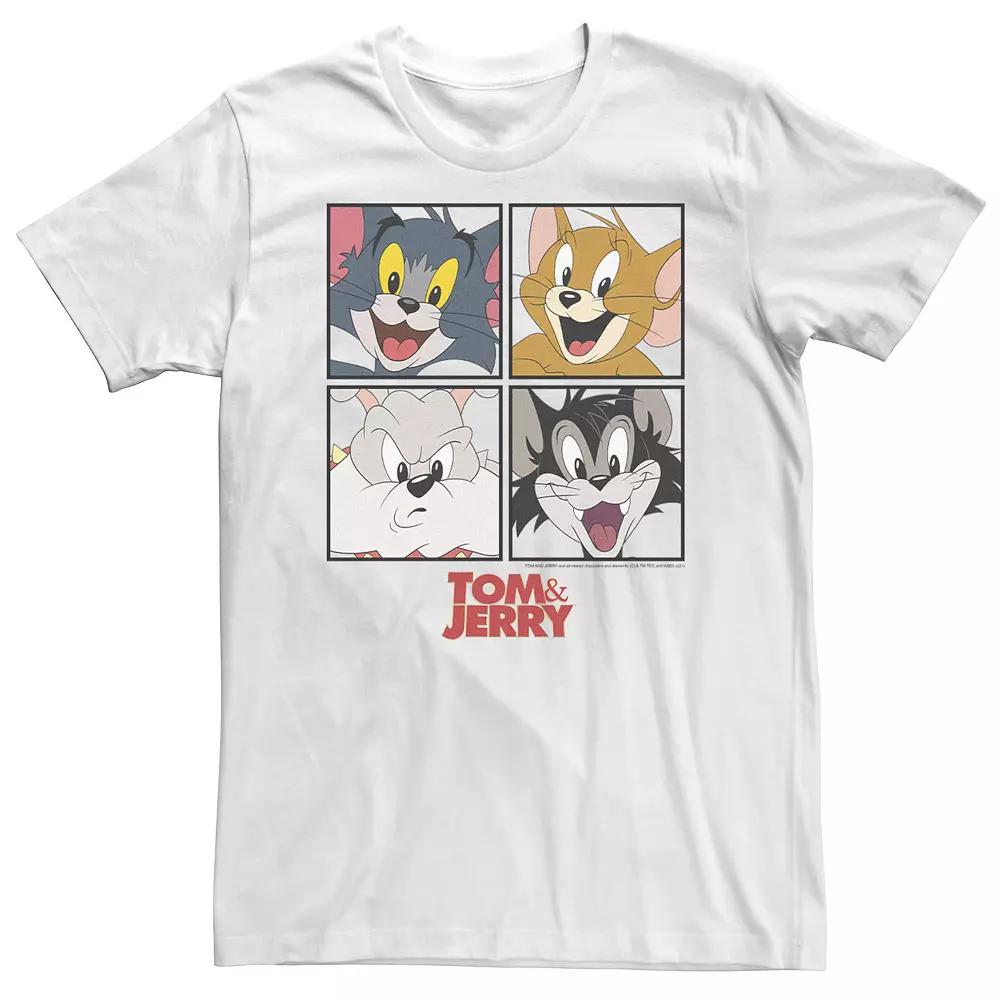 Big & Tall Tom & Jerry Character Box Up Tee, Men's,  Product Image