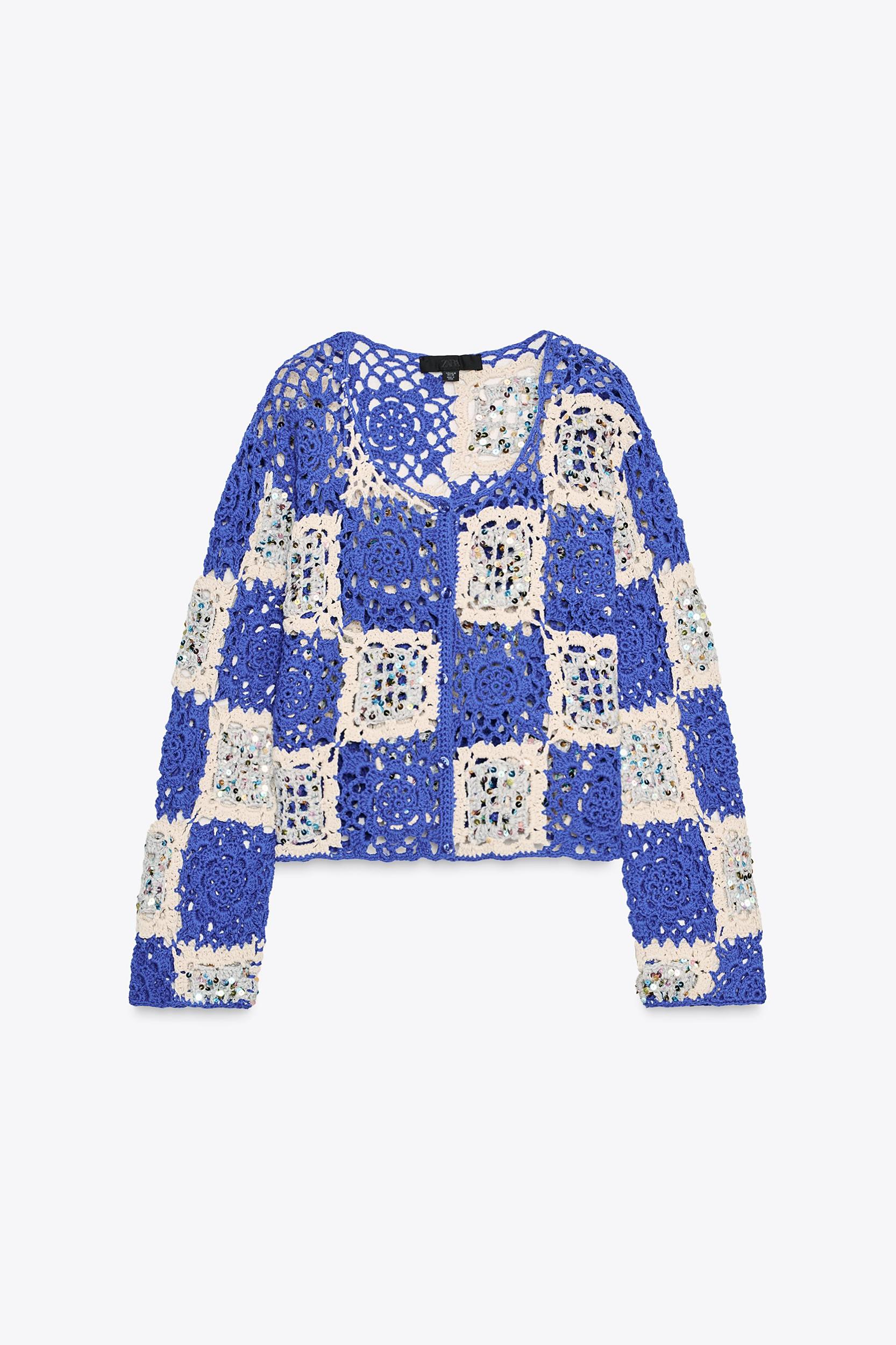 SEQUIN CROCHET JACKET Product Image