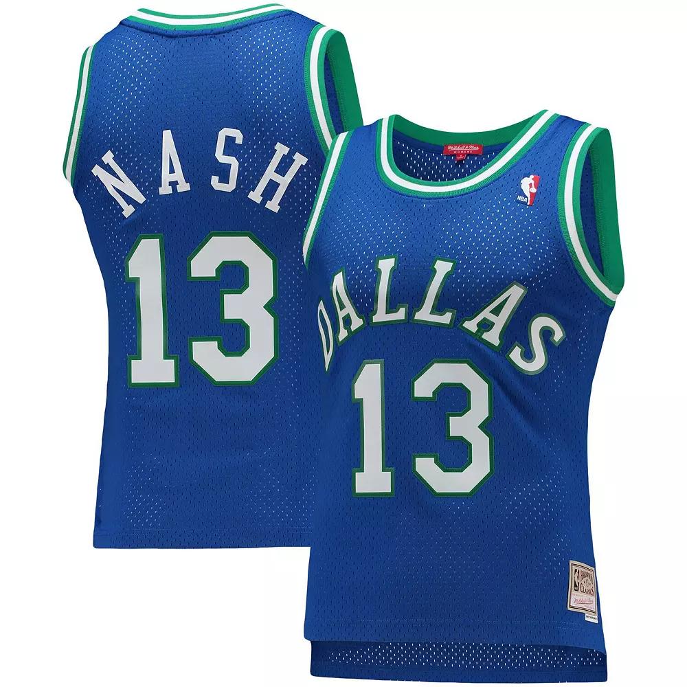 Women's Mitchell & Ness Steve Nash Blue Dallas Mavericks 1998-99 Hardwood Classics Swingman Jersey, Size: Large Product Image