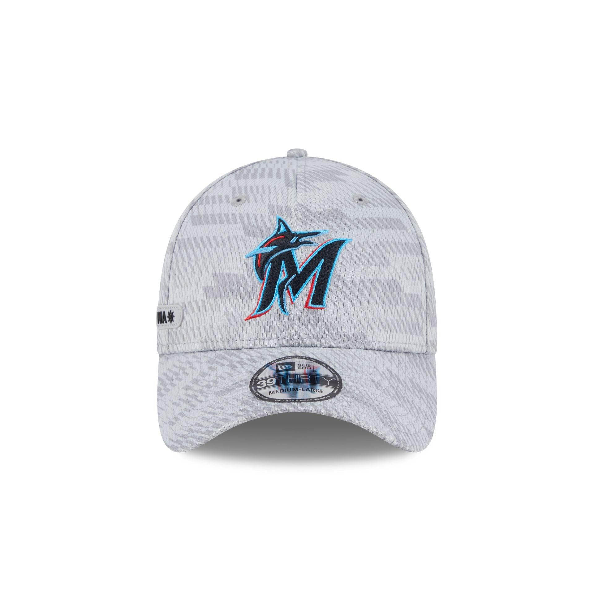 Miami Marlins 2025 Clubhouse Gray 39THIRTY Stretch Fit Male Product Image