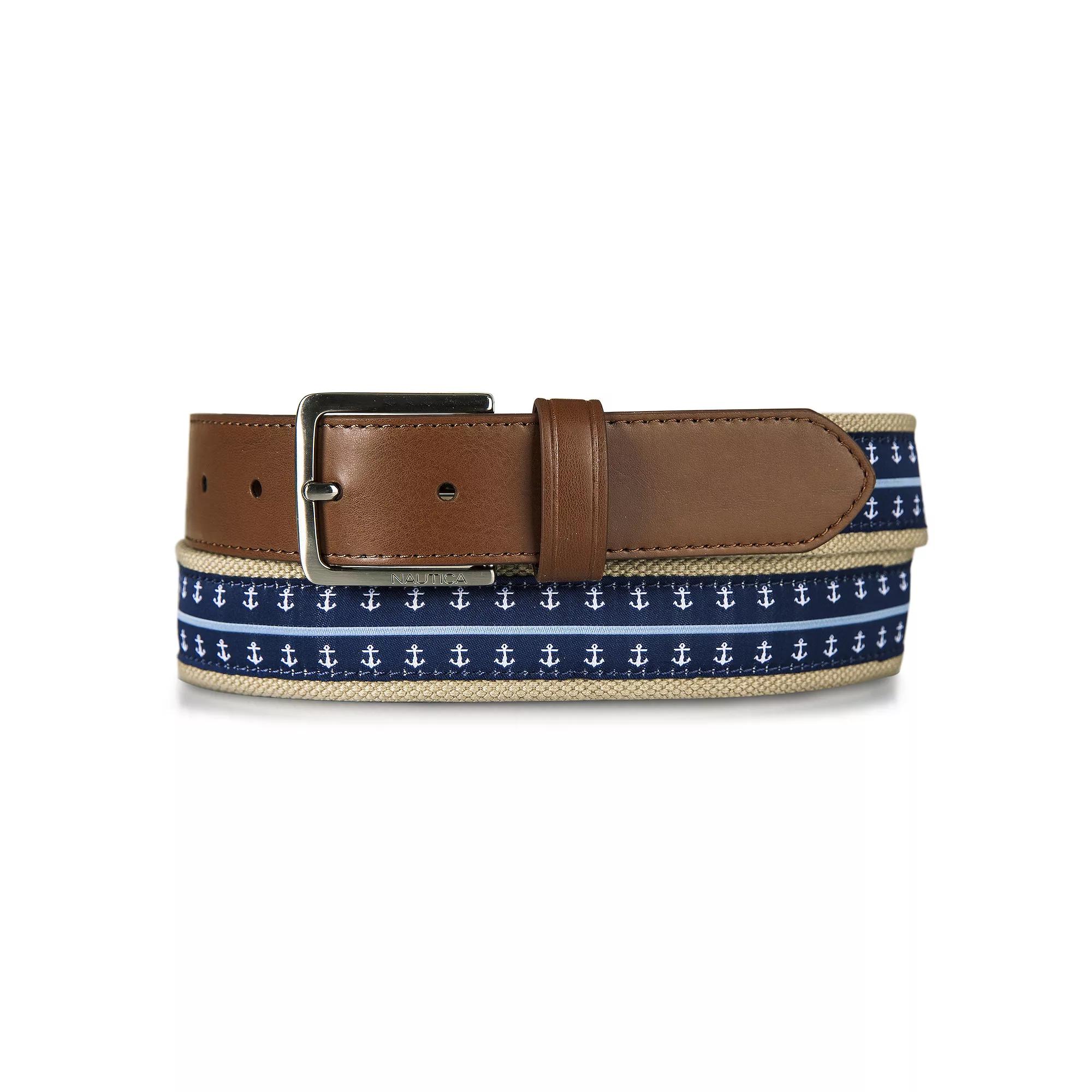 Men's Nautica Mini Anchor Webbing Belt,  Product Image