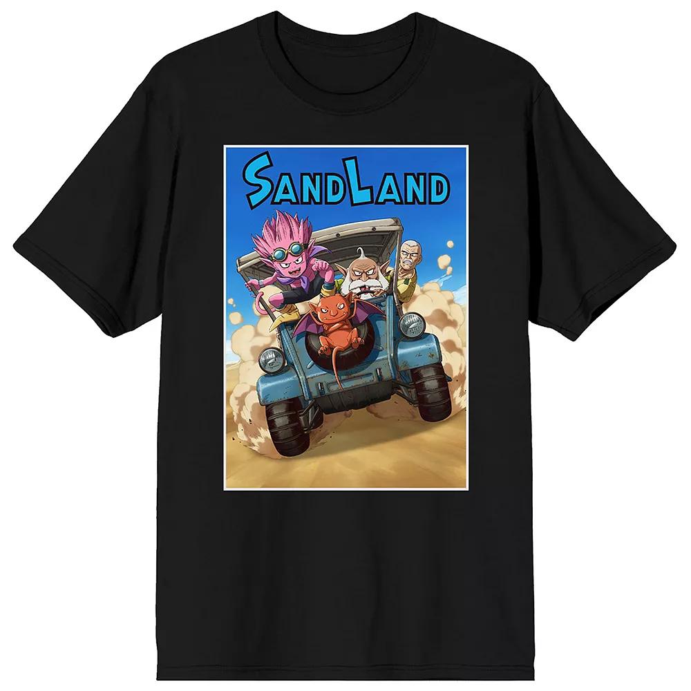 Men's Sand Land Main Characters Short Sleeve Graphic T-Shirt, Size: Medium, Black Product Image