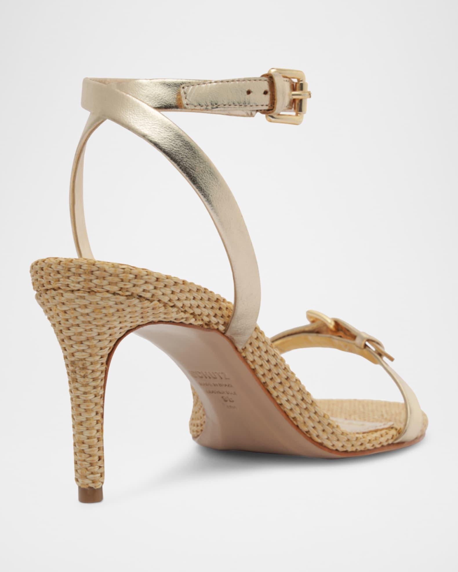 Aurora Metallic Ankle-Strap Sandals Product Image