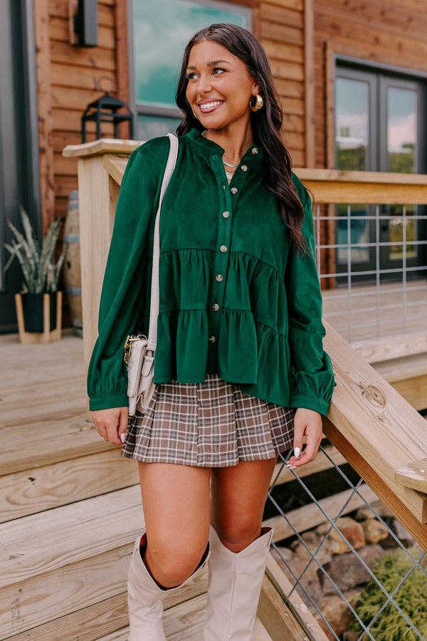 Sonoma Sways Shift Top in Hunter Green Product Image