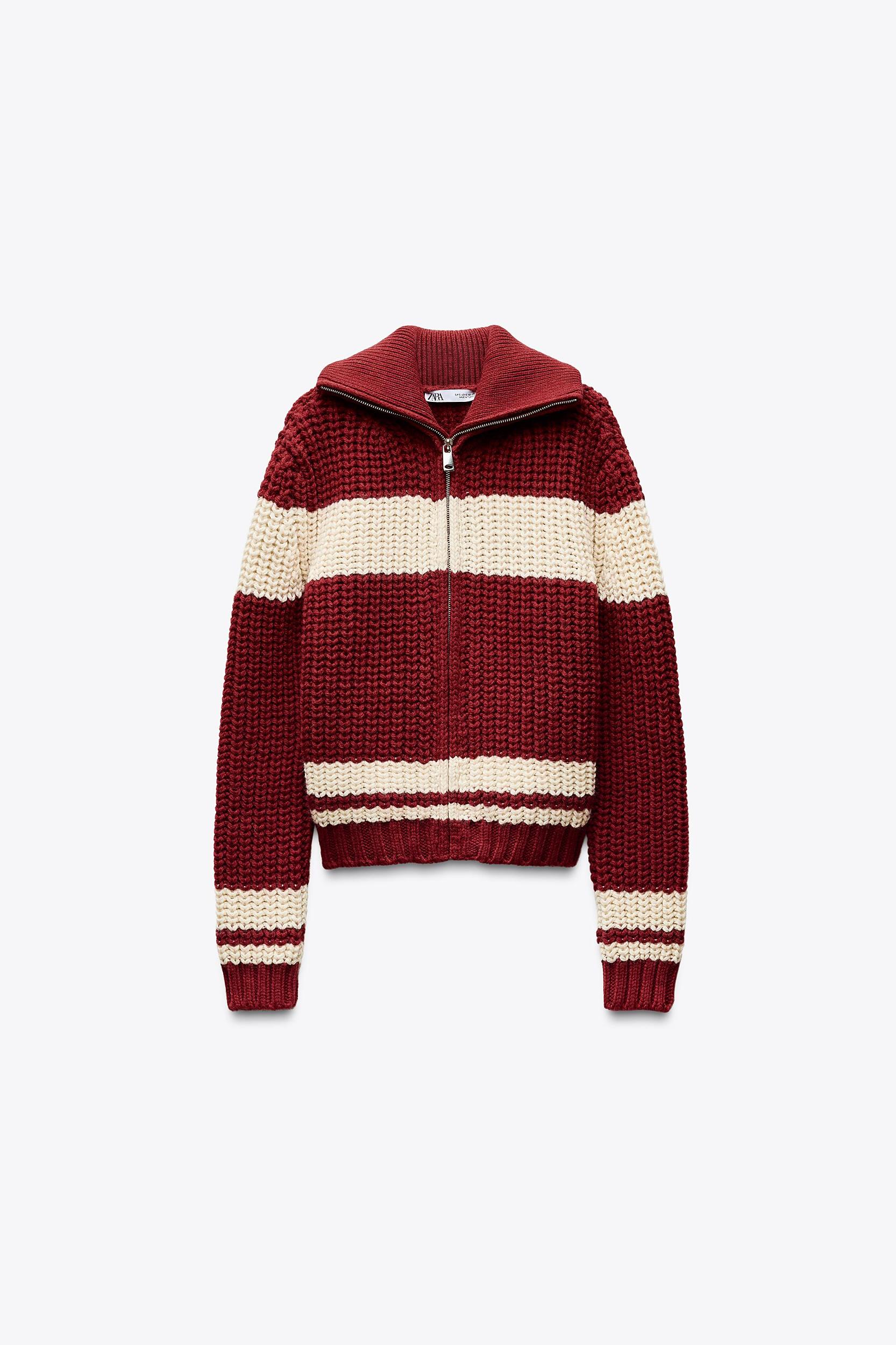 STRIPED KNIT CARDIGAN Product Image