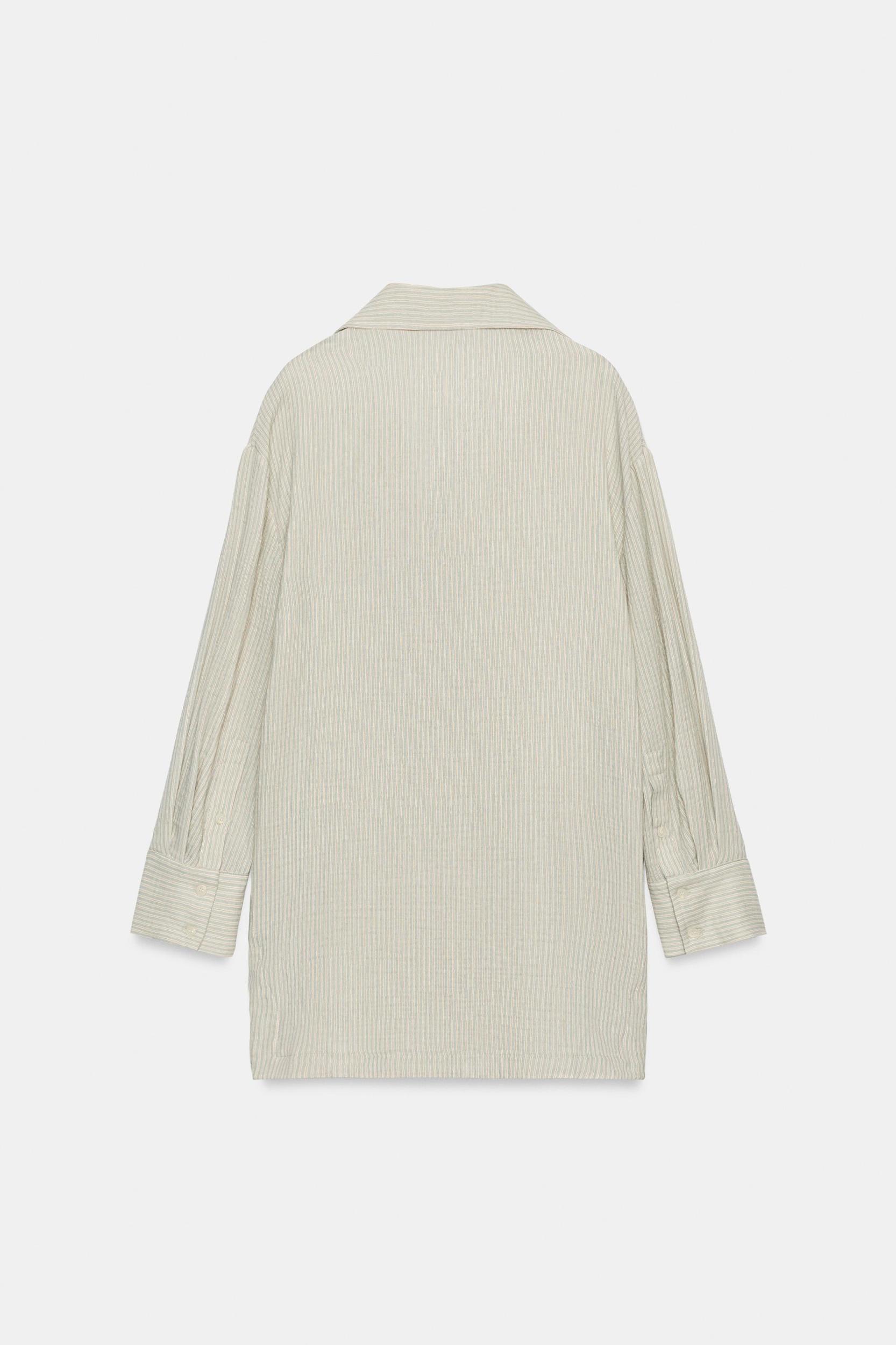 ZW COLLECTION ASYMMETRIC STRIPED SHIRT Product Image