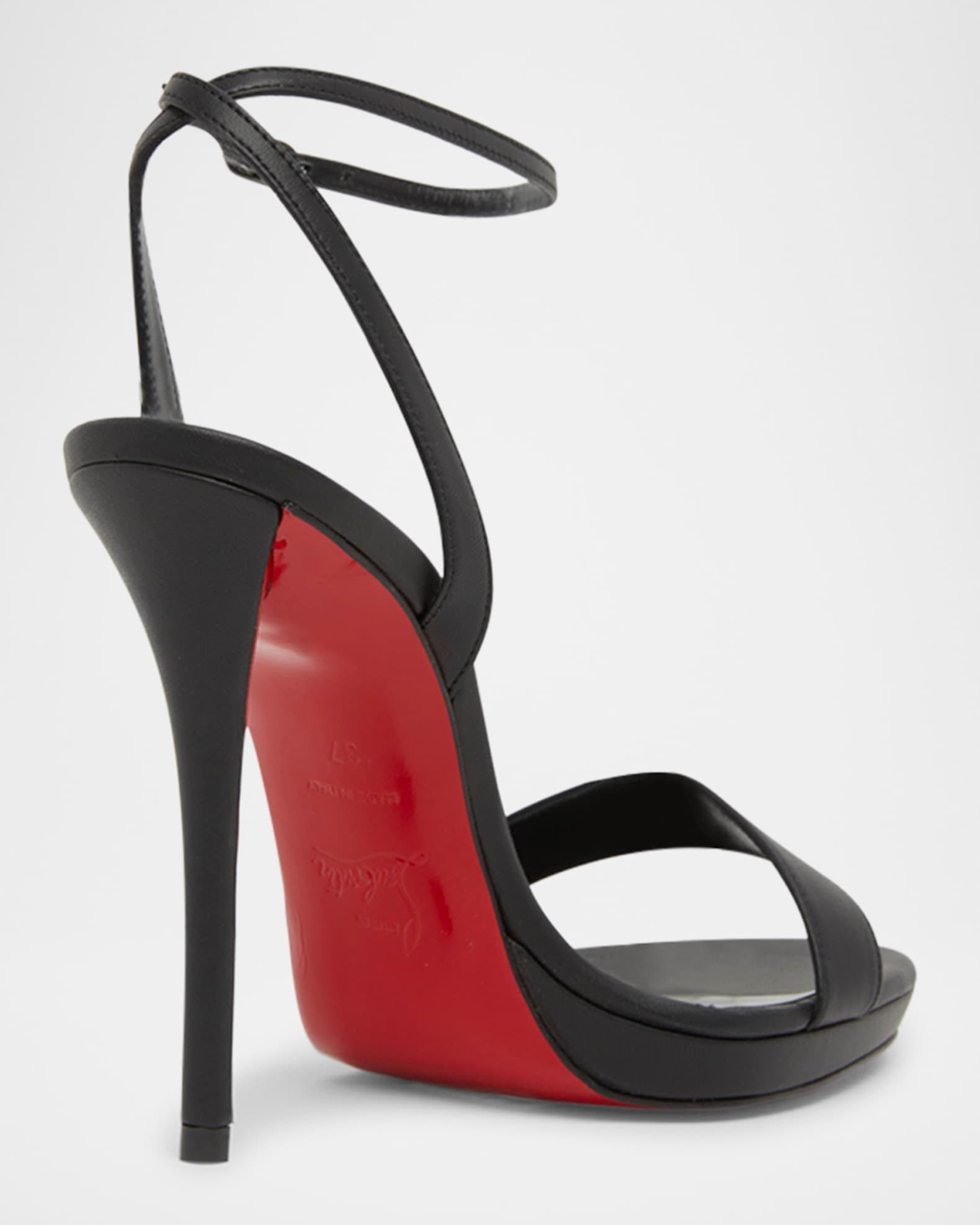 Miss Z Leather Red Sole Ankle-Strap Sandals Product Image