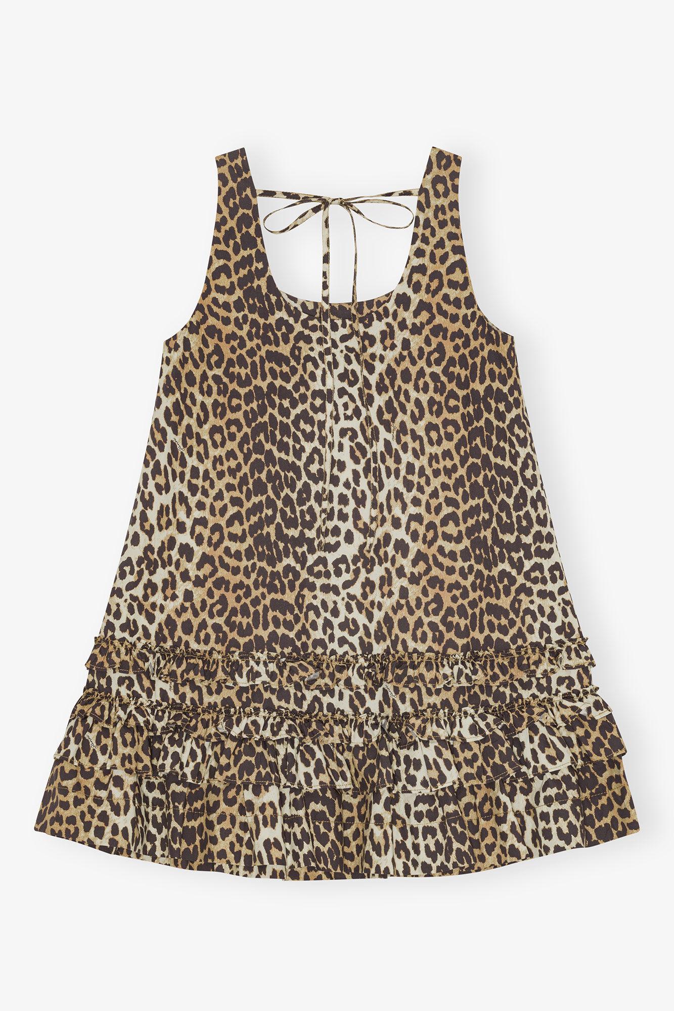 Leopard Cotton Poplin Mini Dress Product Image