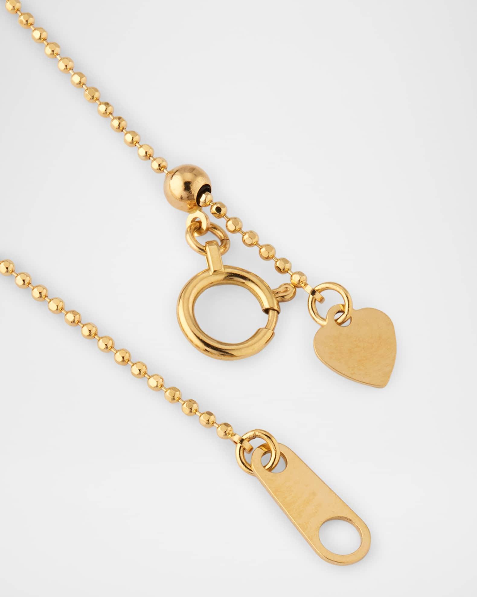 18K Mixed Flower Bead Adjustable Necklace Product Image